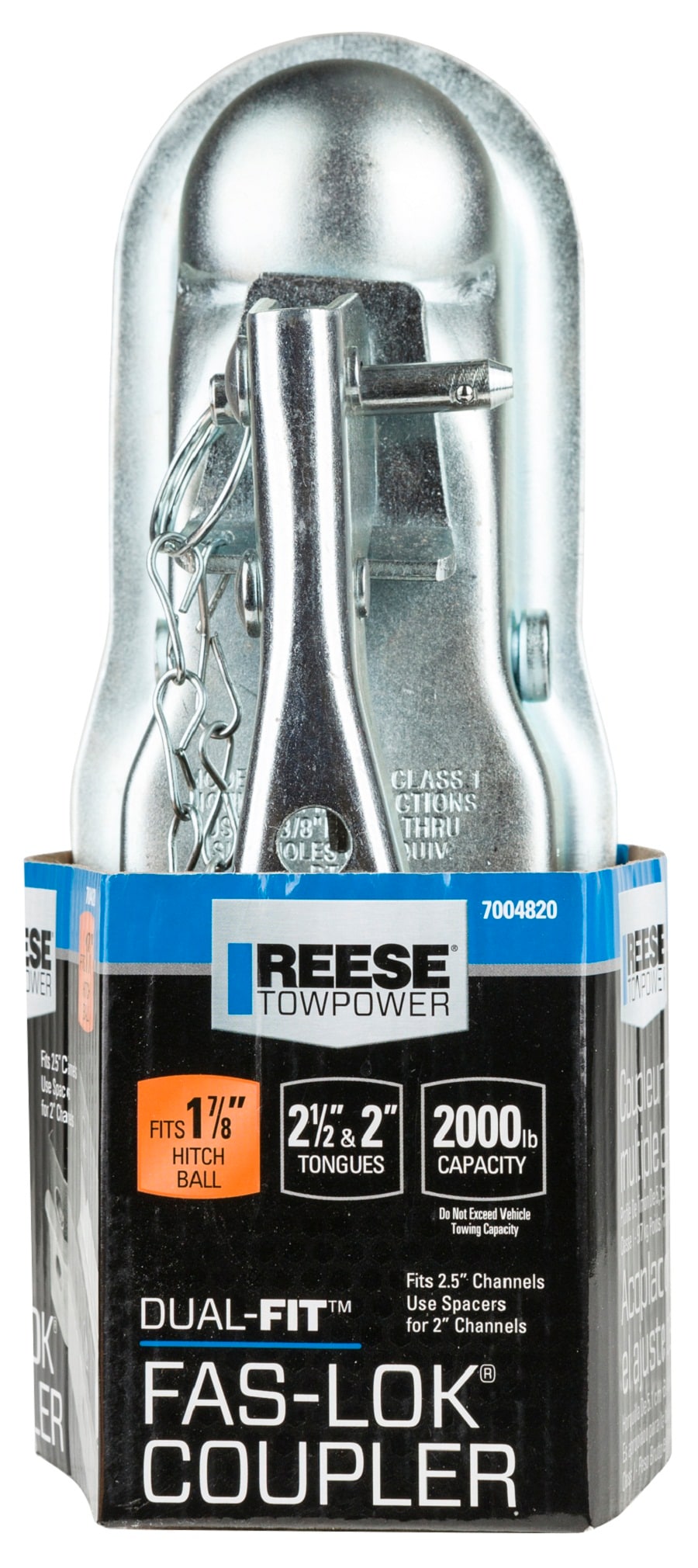 Reese Towpower 7004820 1-7/8-in Ball x 2.5-in Channel Trailer Coupler