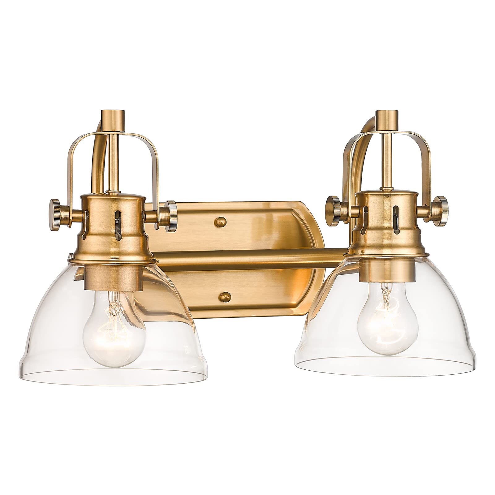 LTMATE LSZY50B-2W BG JAZAVA 15.8-in 2 -Light Brushed Gold Modern/contemporary Vanity light