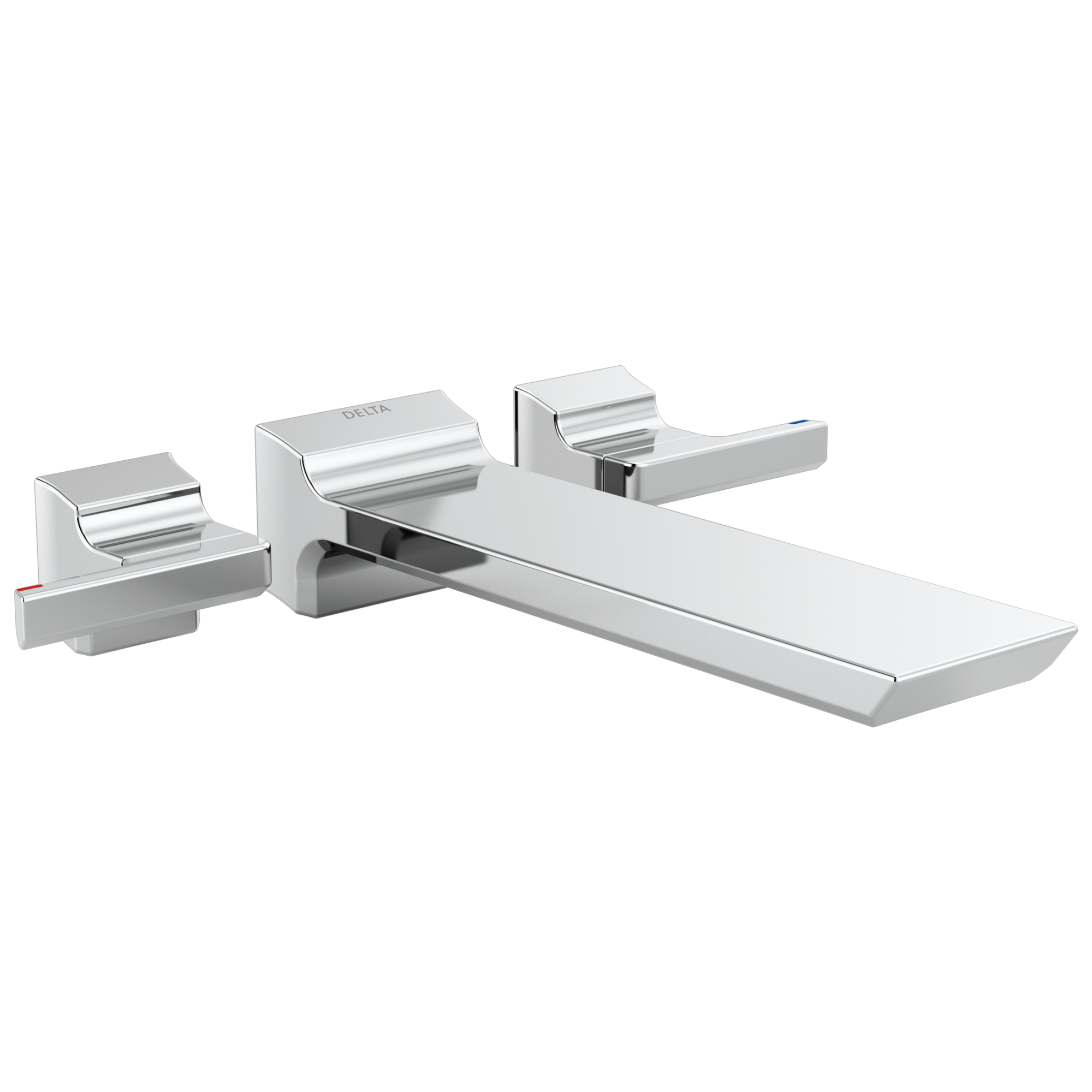 Delta T5799-PR-WL Pivotal Lumicoat Chrome 2-handle Wall-mount Low-arc Bathtub Faucet