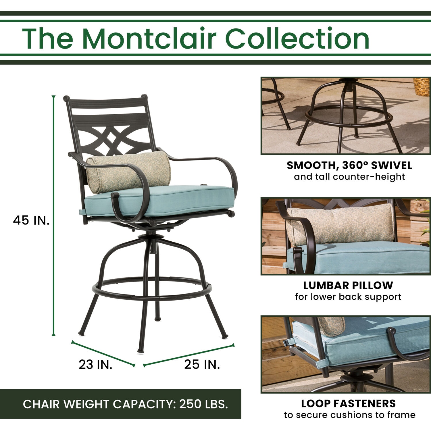 Hanover MCLRDN5PCBR-SU-B Patio-Dining-Sets - View #9