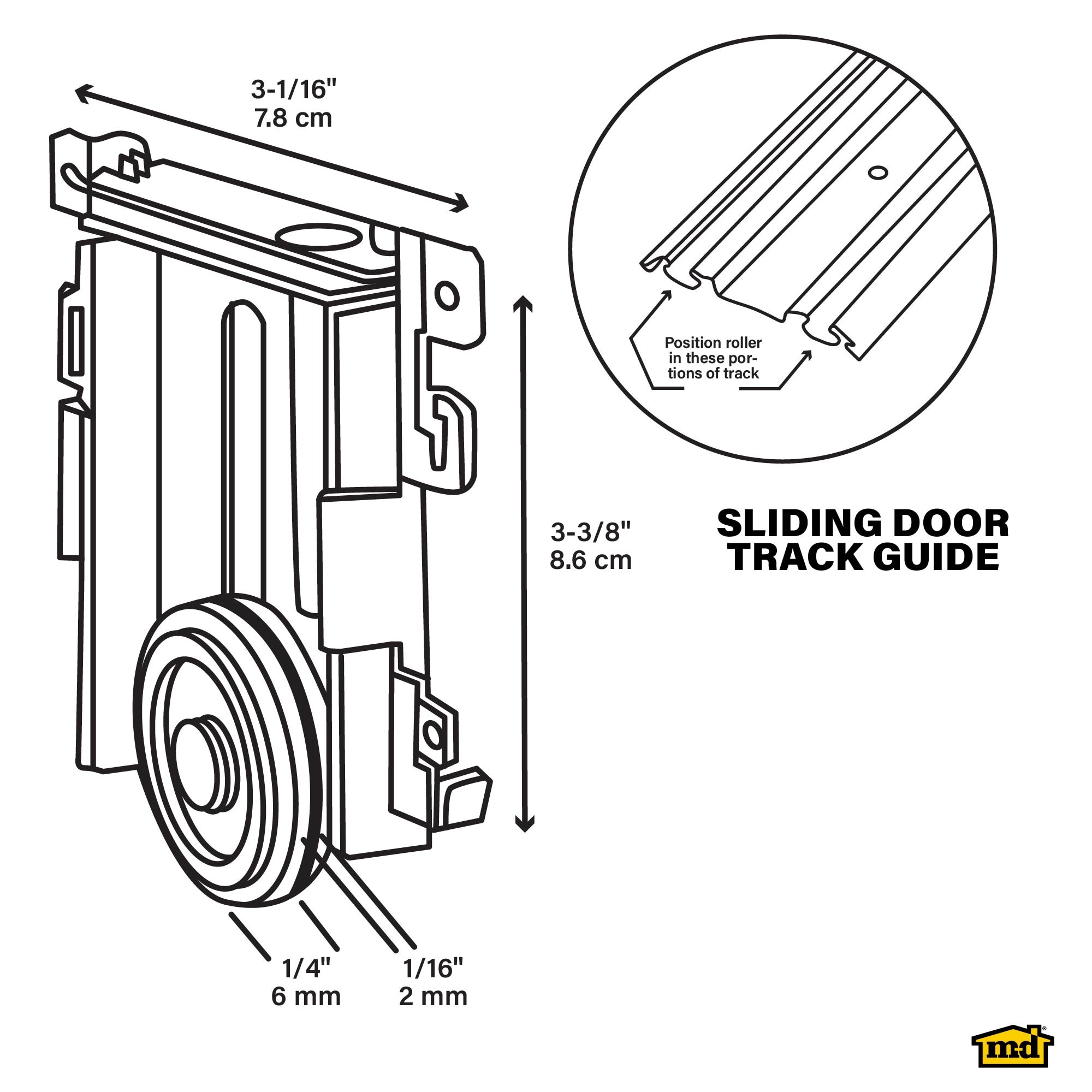 M-D 45419 Sliding-Closet-Door-Rollers - View #3