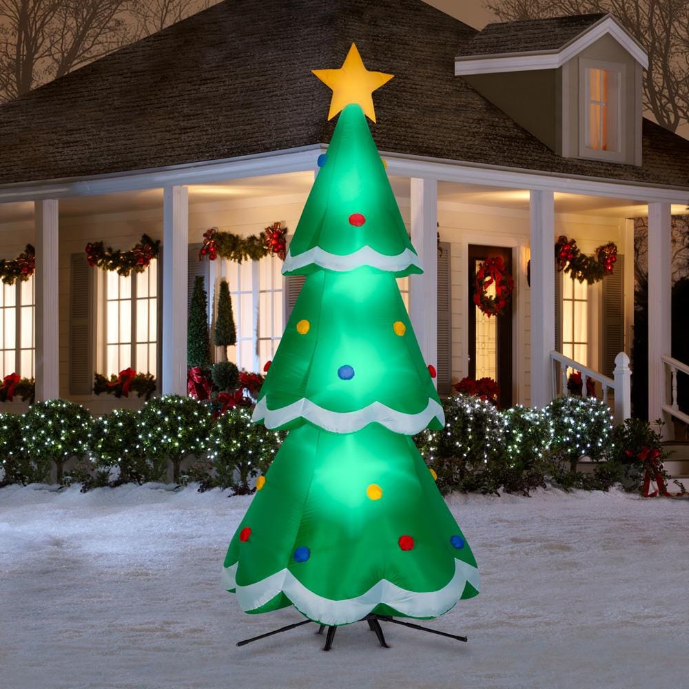 Gemmy 10.5-ft Lighted Christmas Tree Christmas Inflatable at Lowes.com