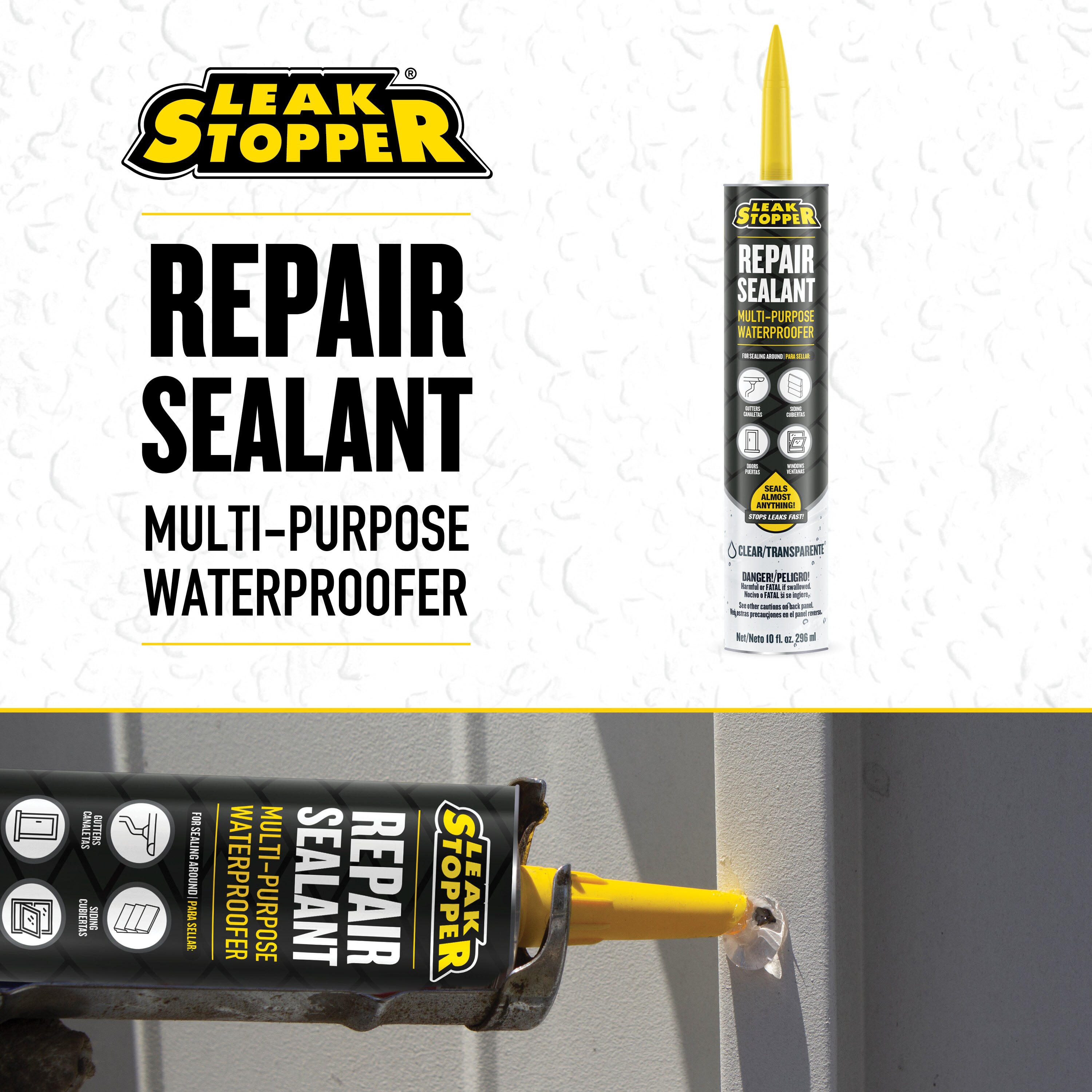 LEAK STOPPER Rubber Flexx 10-oz Waterproof Roof Sealant in the Roof  Sealants department at Lowes.com