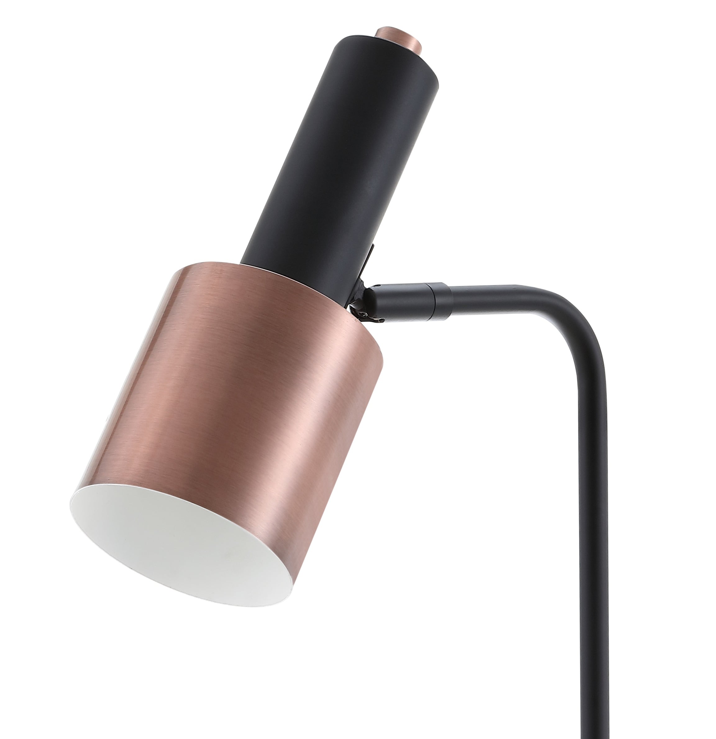 Brady 22" Black and Copper Metal LED Desk Lamp