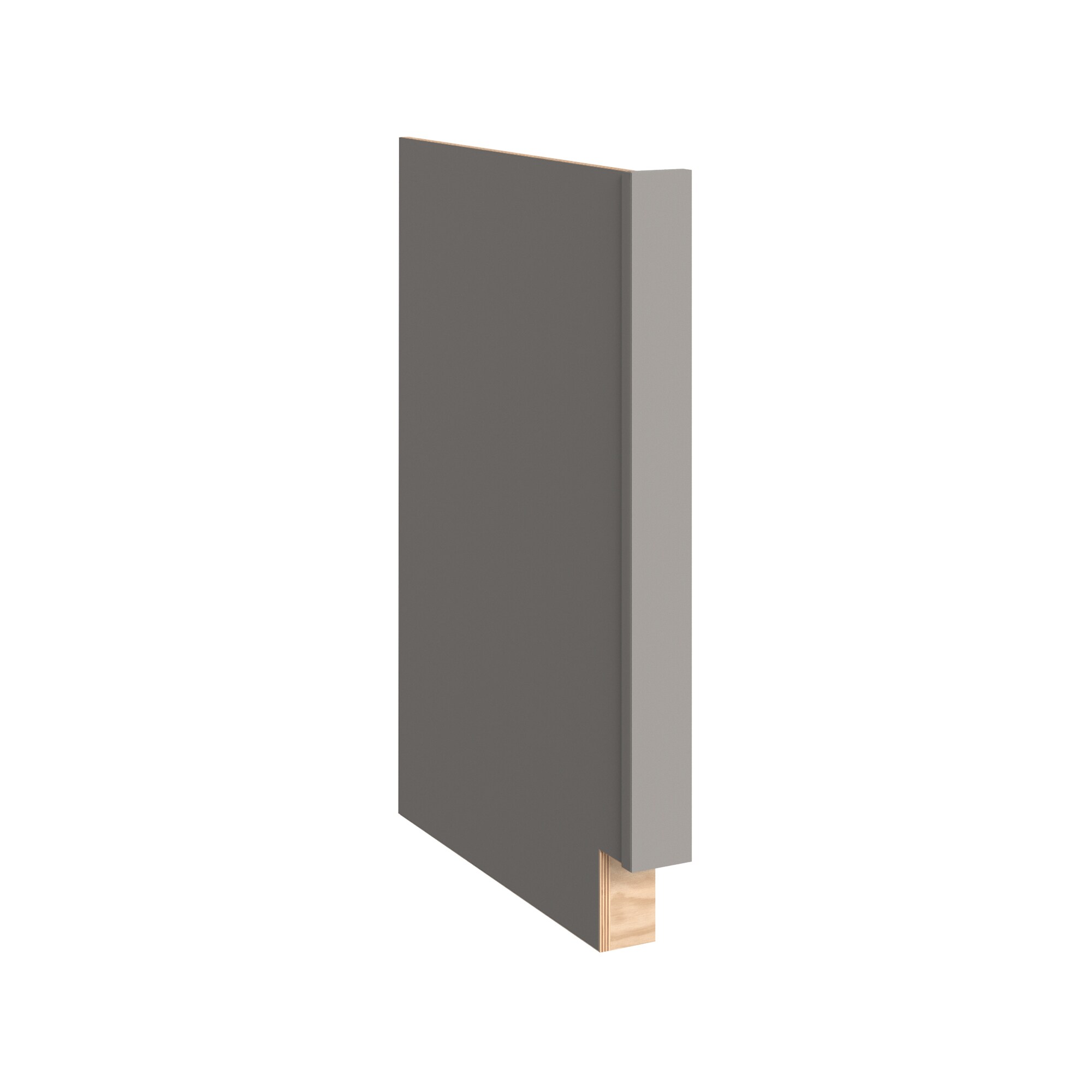 KraftMaid Momentum BEP3LG81 Deveron Cabinet End Panel 3-in W x 34.5-in H x 24-in D Pebble Grey Painted (Base Cabinet End Panel)