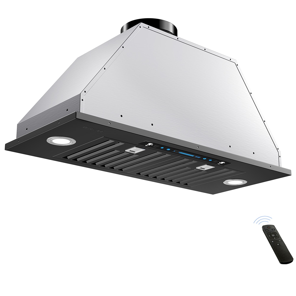 iKTCH 36-in 900-CFM Ducted Stainless Steel Wall-Mounted Range Hood