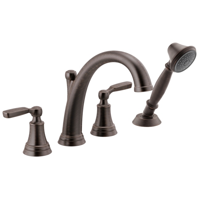 Roman Bathtub Faucet With Hand Shower, Delta Oil Rubbed Bronze Bathtub Faucet
