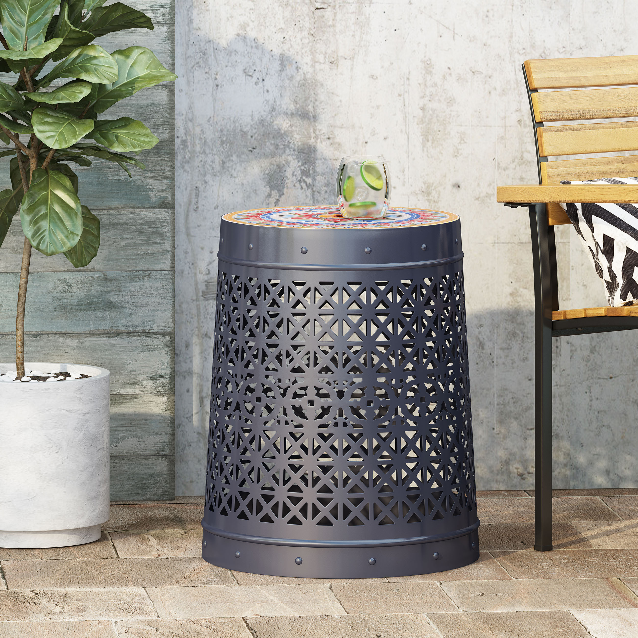 AHIOU HOME ZAAHG-70510.00DBLUGS Garden-Stools - View #2