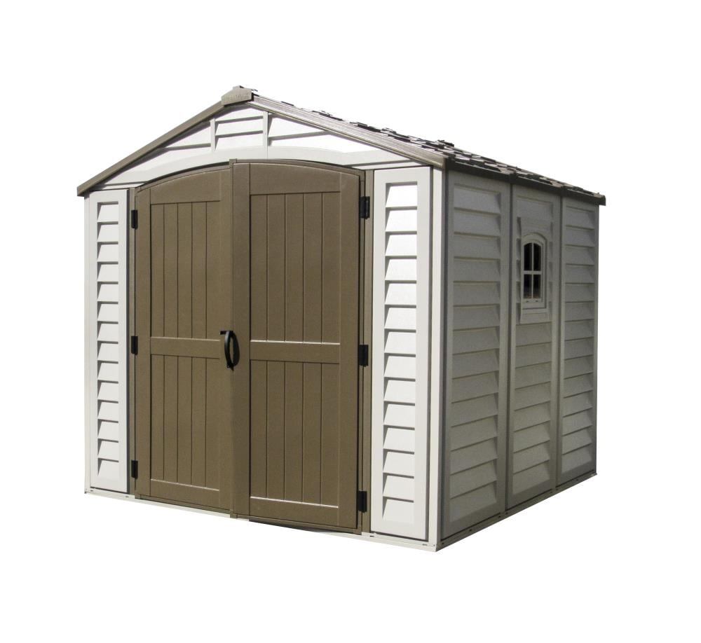 DuraMax Building Products 8-ft x 8-ft DuraPlus Gable Vinyl Storage Shed ...