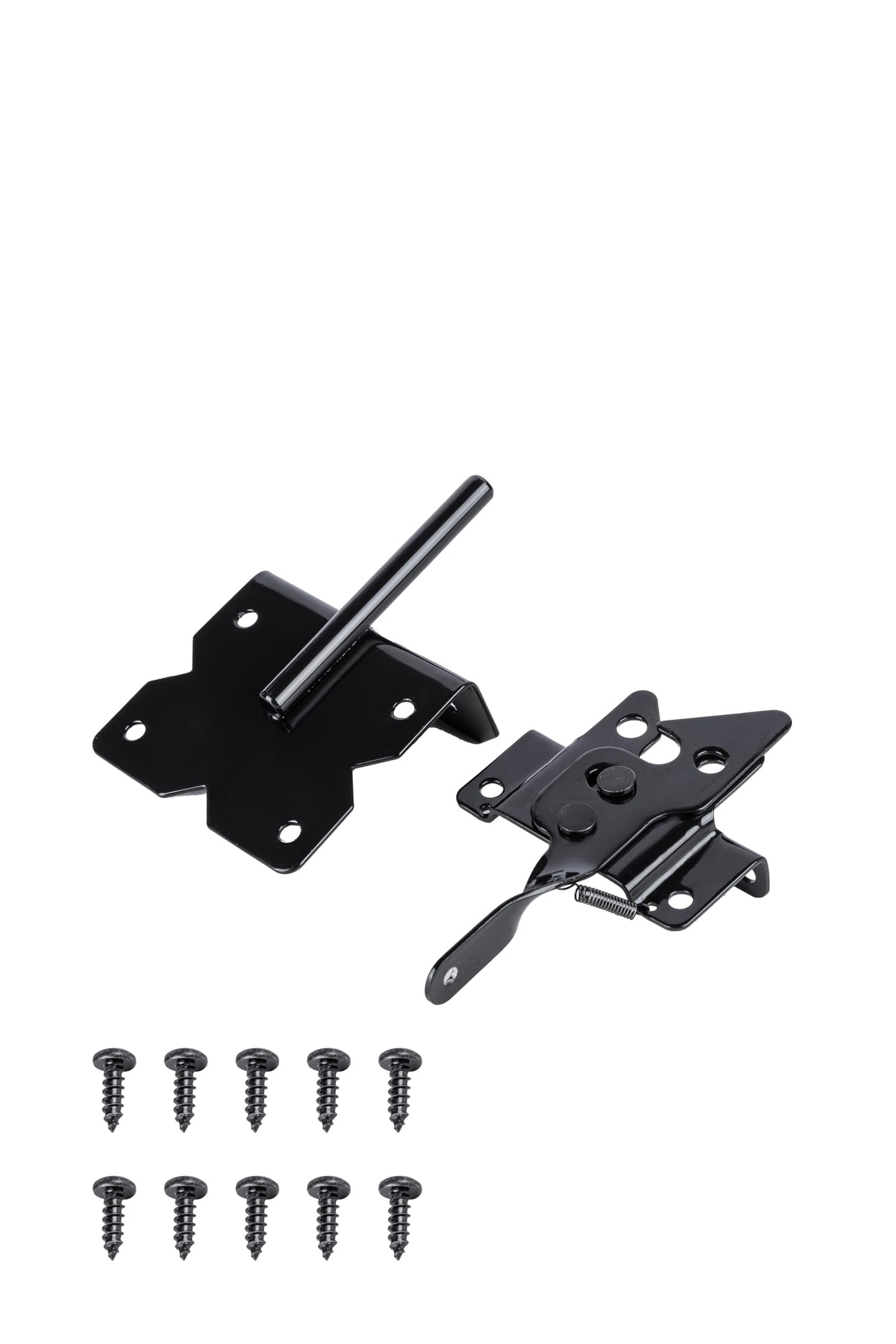 KHKFY  Heavy Duty Stainless Steel Self Locking Gate Latch for Wooden Fence Metal Gates and Vinyl Fence Post Mount Outdoor Use