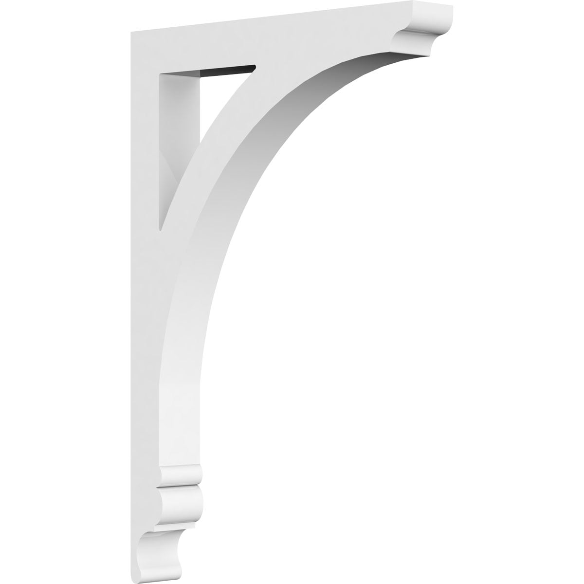 Ekena Millwork BKTP01X04X06LE Legacy 5/8-in x 4-in x 6-in Off-white PVC Standard bracket