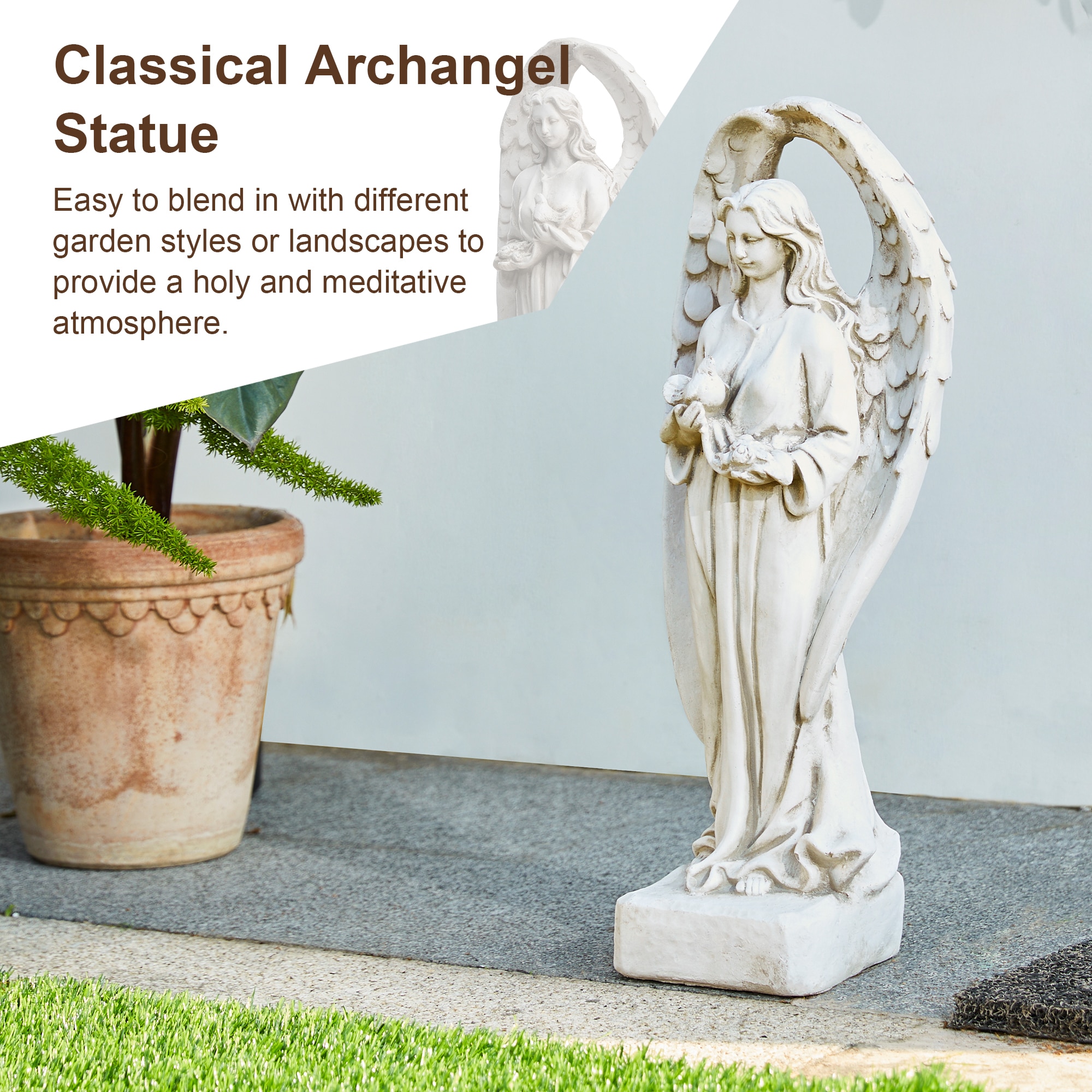 Glitzhome 2025400051 Garden-Statue - View #6