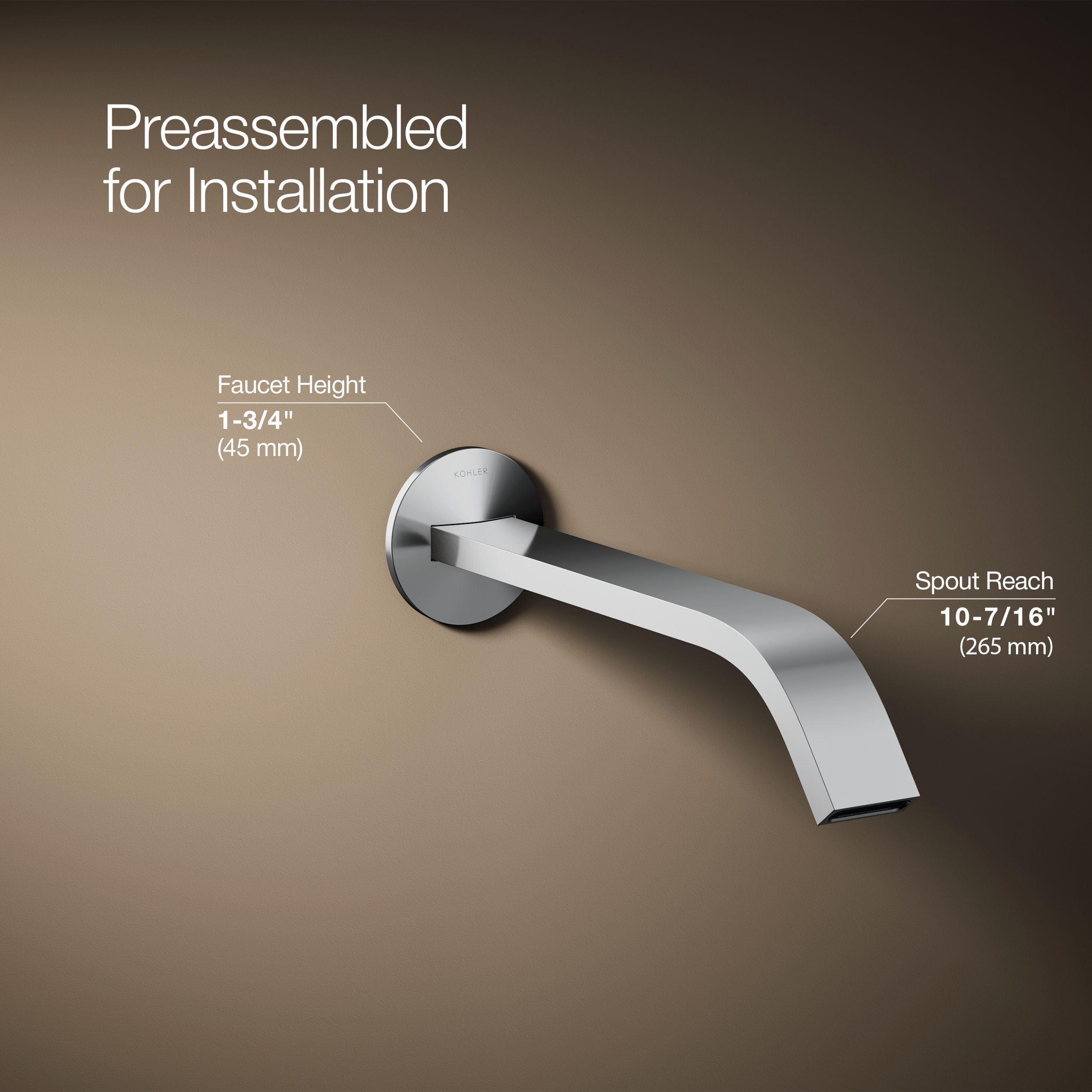 KOHLER K-T23888-CP Tub-Spout - View #4