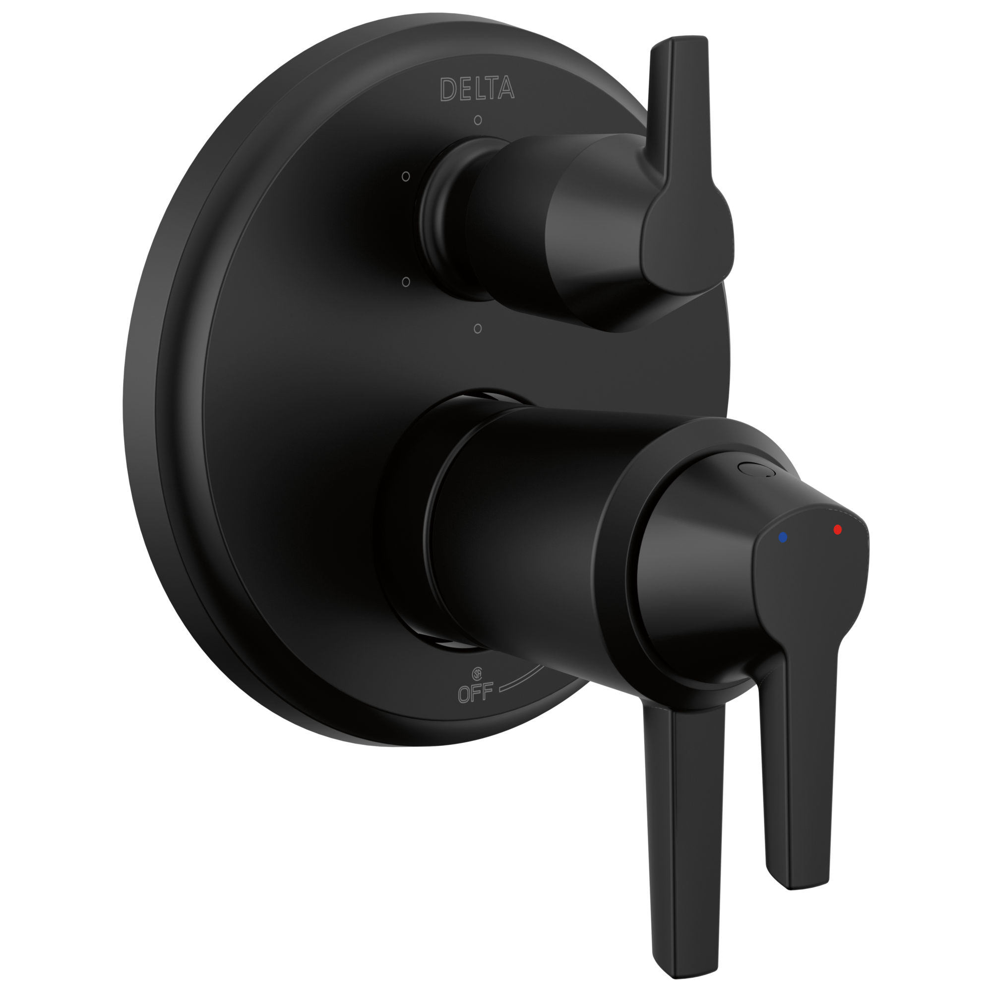 Delta T27T971-BL Galeon Matte Black 5.25-Inches Universal Bathtub/Shower Diverter 0.5-Inches -ID