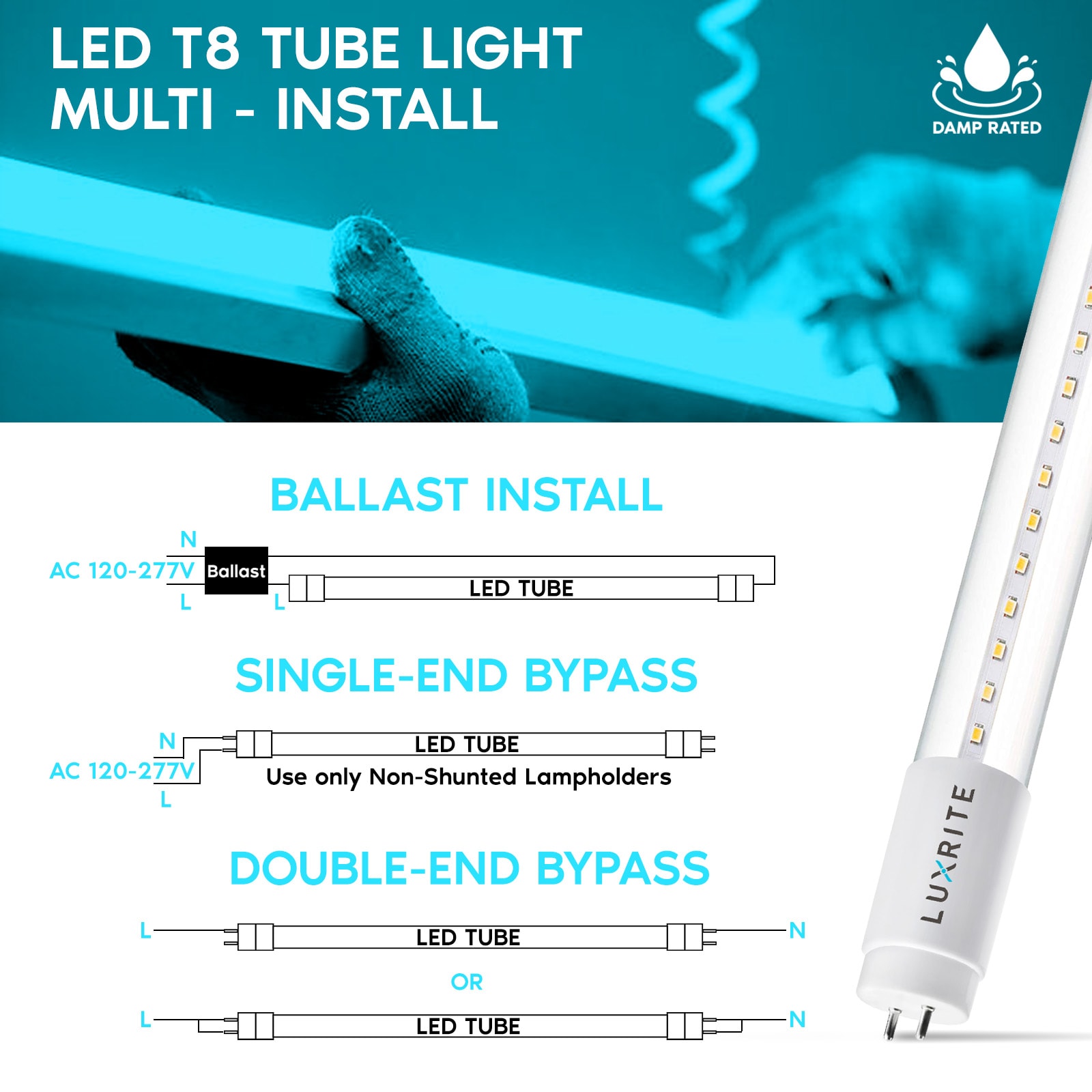 Luxrite LR34195-25PK Led-Tube-Light-Bulbs - View #4