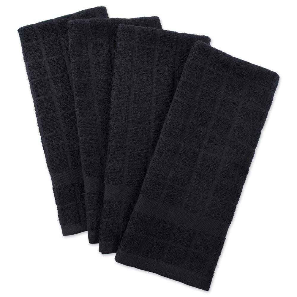 6 WAFFLE Weave Cotton Blend Plaid Dish Cloths Rags Kitchen Towels 12x12