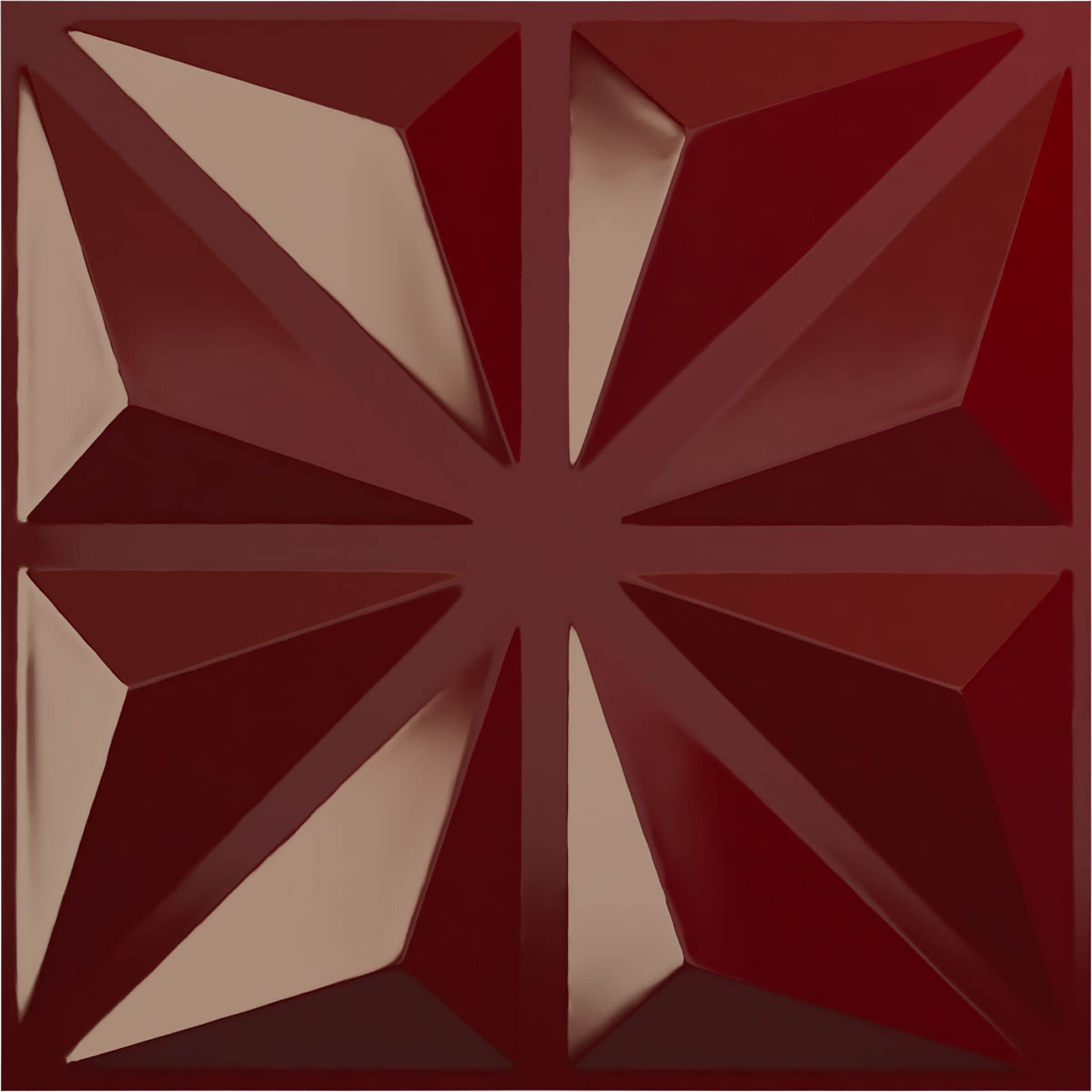 Ekena Millwork WP20X20BIHML-CASE-12 19-5/8-in x 19-5/8-in Embossed Paintable/Stainable Red PVC Wall Panel ( 12 -Pack, Covers