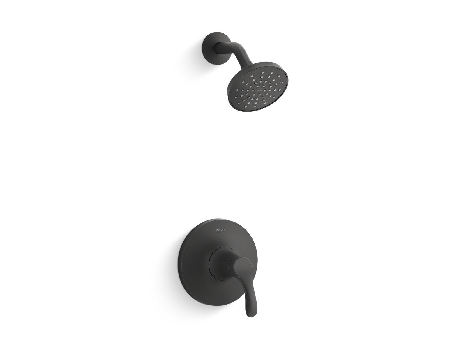 KOHLER TS27392-4G-BL Simplice 1.75 GPM 1-Handle Rite-Temp Shower Trim Kit in Matte Black (Valve Not Included)
