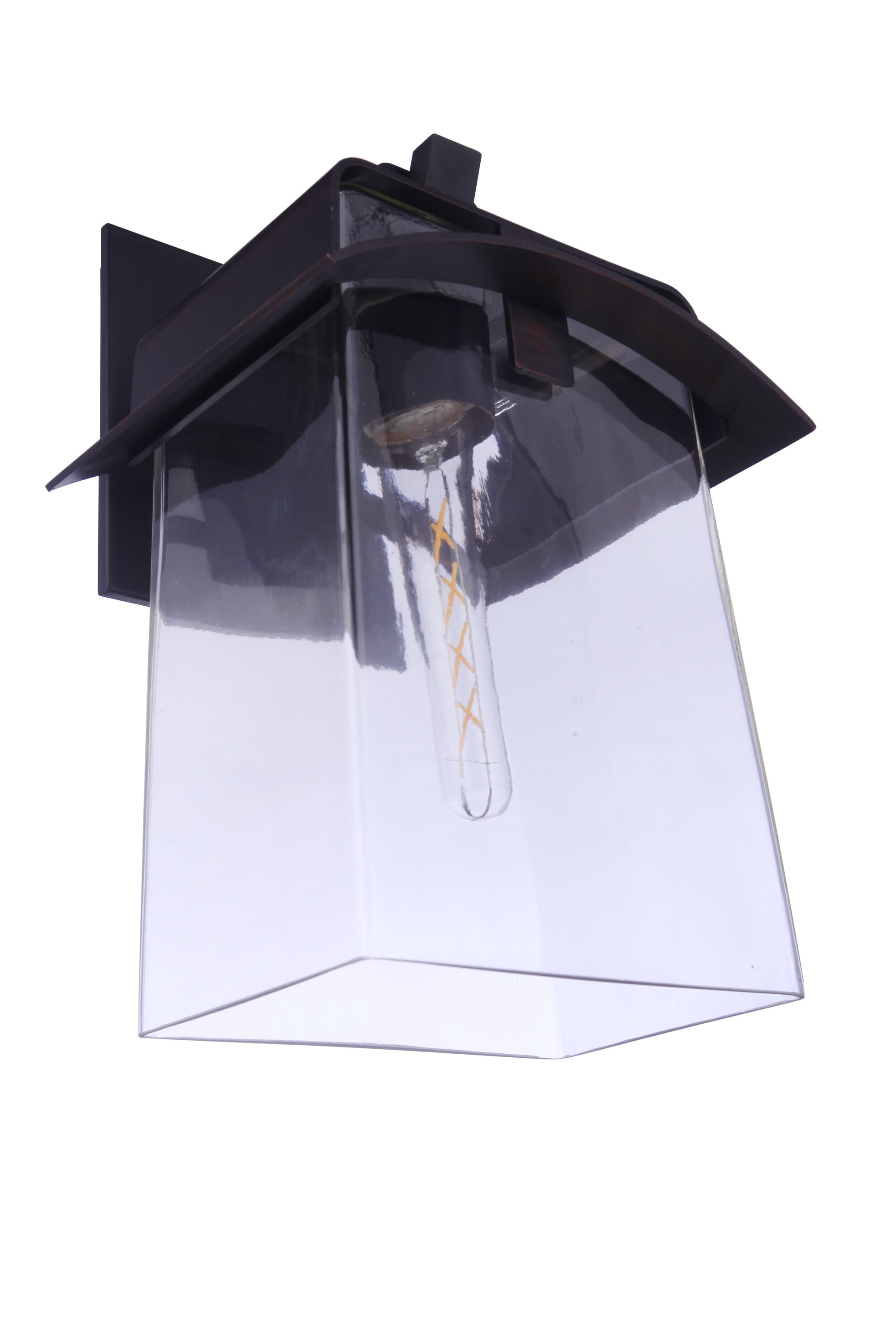 17" Bronze Direct Wired Electric Lantern Wall Light