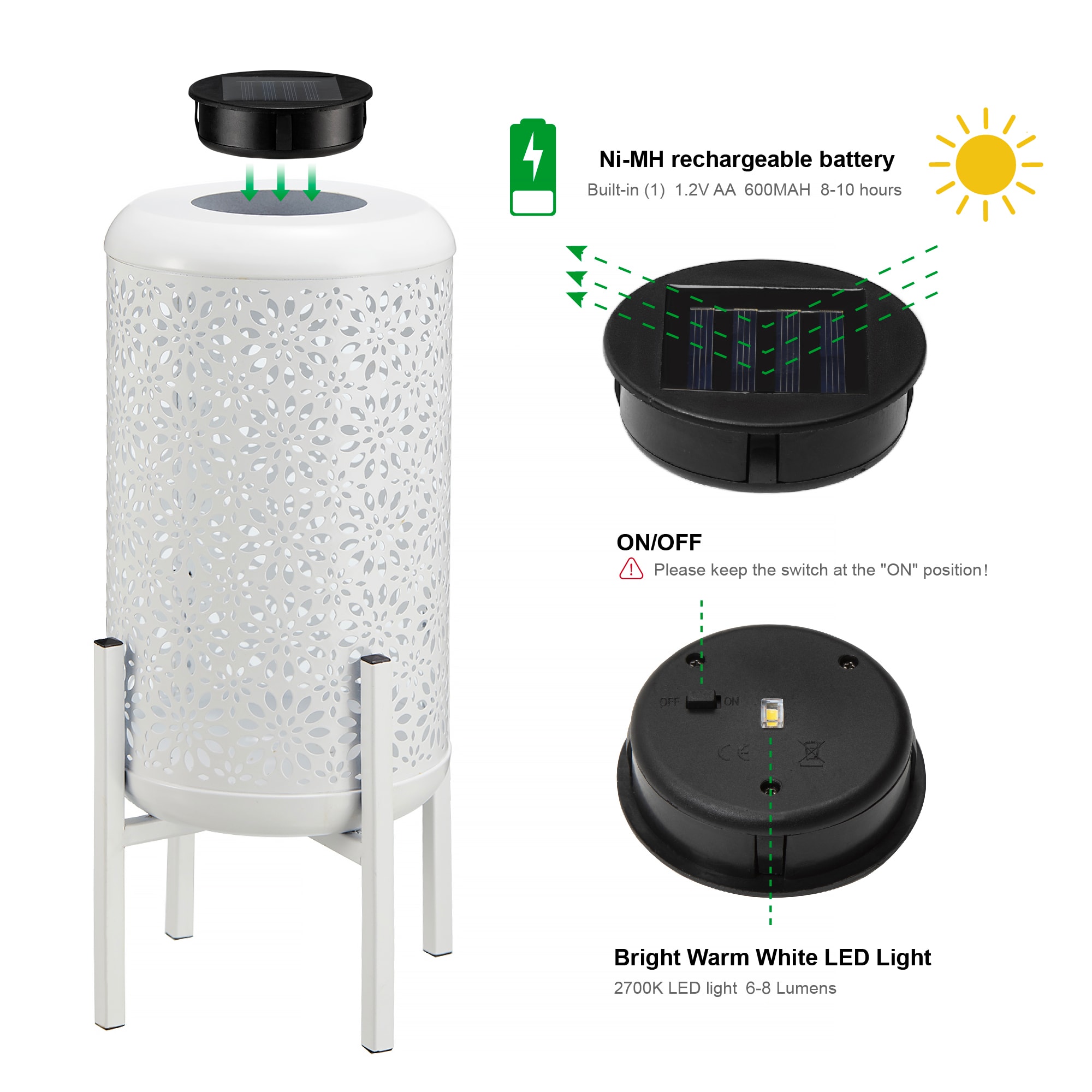 Glitzhome 2023300079 Outdoor-Decorative-Lanterns - View #8