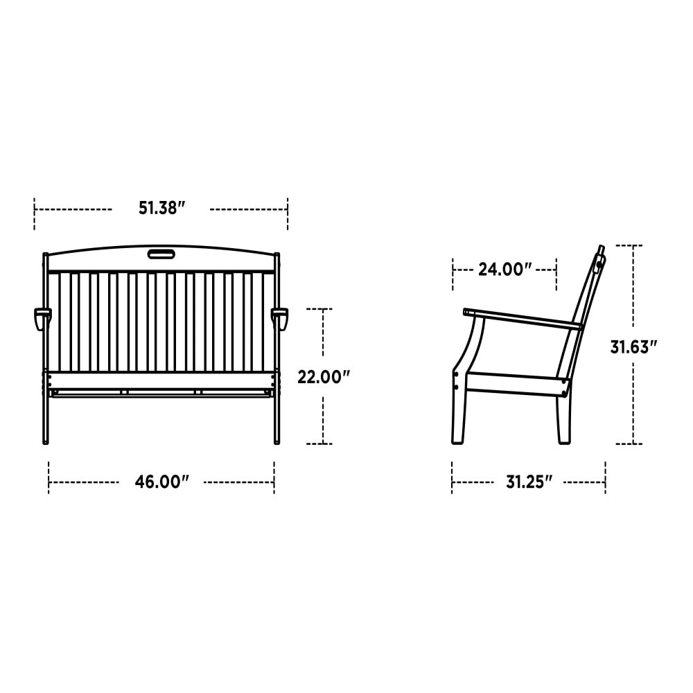 Trex Outdoor Furniture TX4512-CW145991 Patio-Sofas-Daybeds - View #2