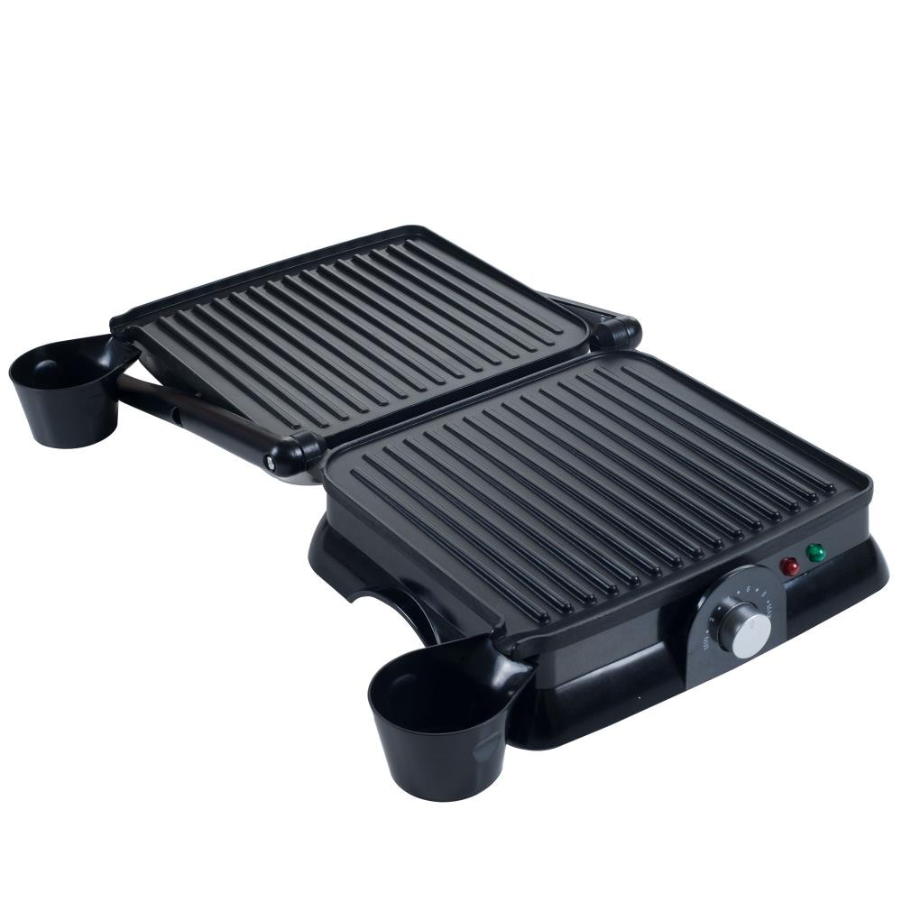 Indoor Smokeless Electric Grill Griddle Cast Iron Plate Drip Tray Glass Lid  BBQ