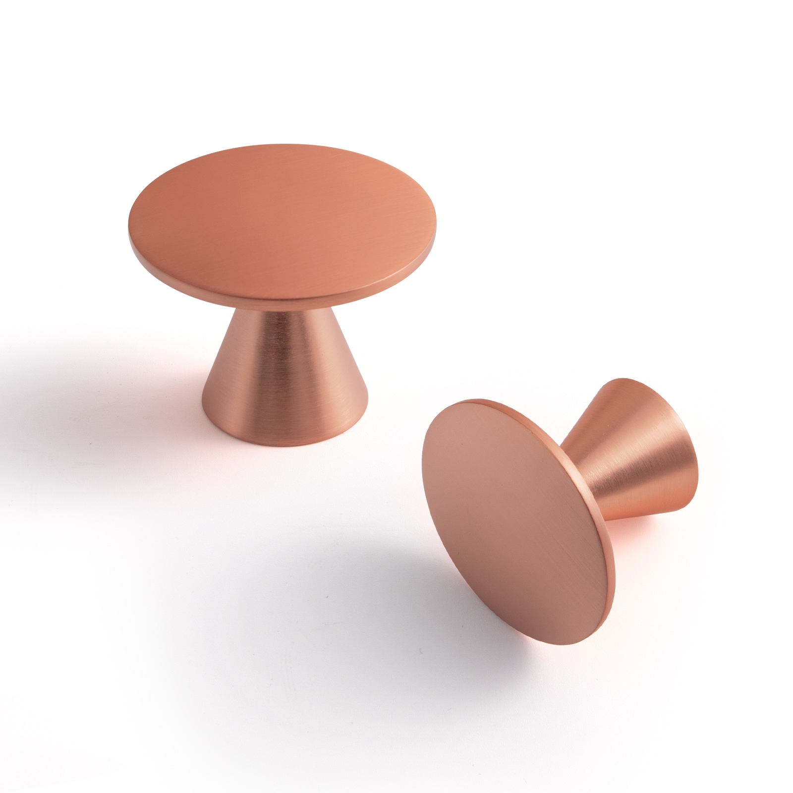 Miaokesen 9608HTLS-DK-PLUS 1-4/5-in Brushed Copper Novelty Modern Cabinet Knob 6 -Pack