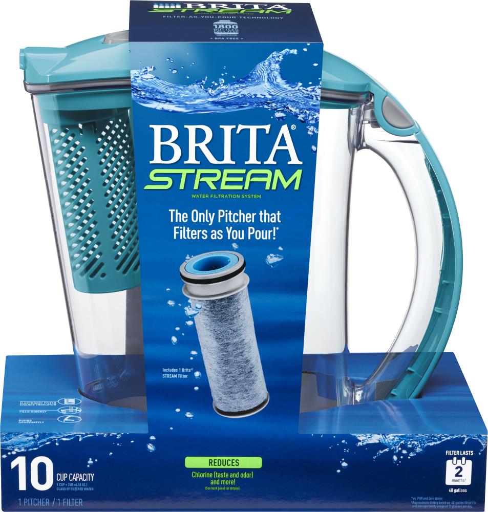 BRITA Glass Water Filter Jug Light Blue (2.5L)