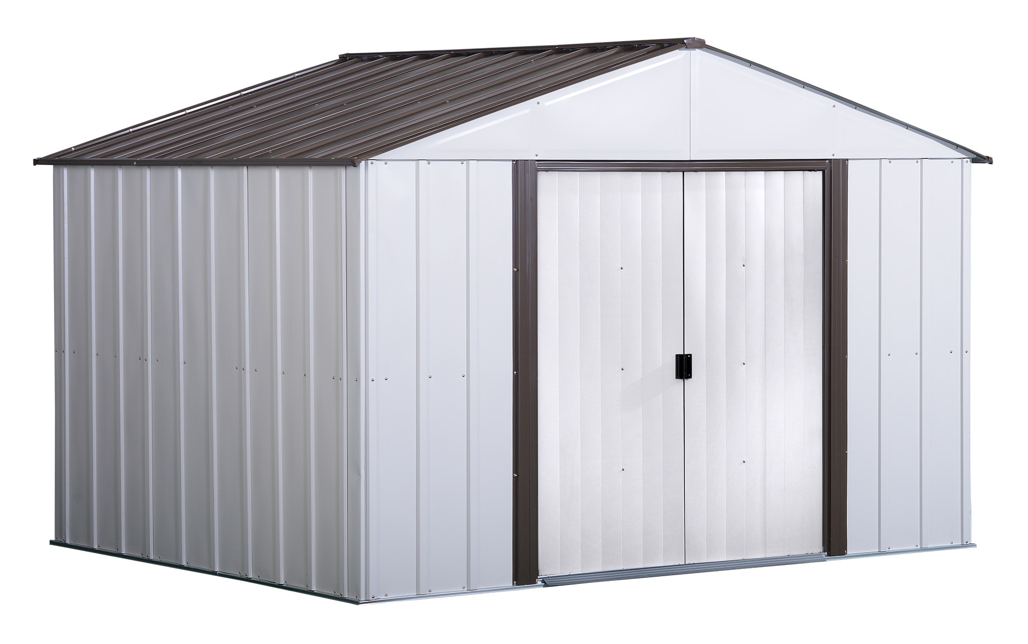 10-ft x 8-ft High Point Galvanized Steel Storage Shed in Off-White | - Arrow LW108