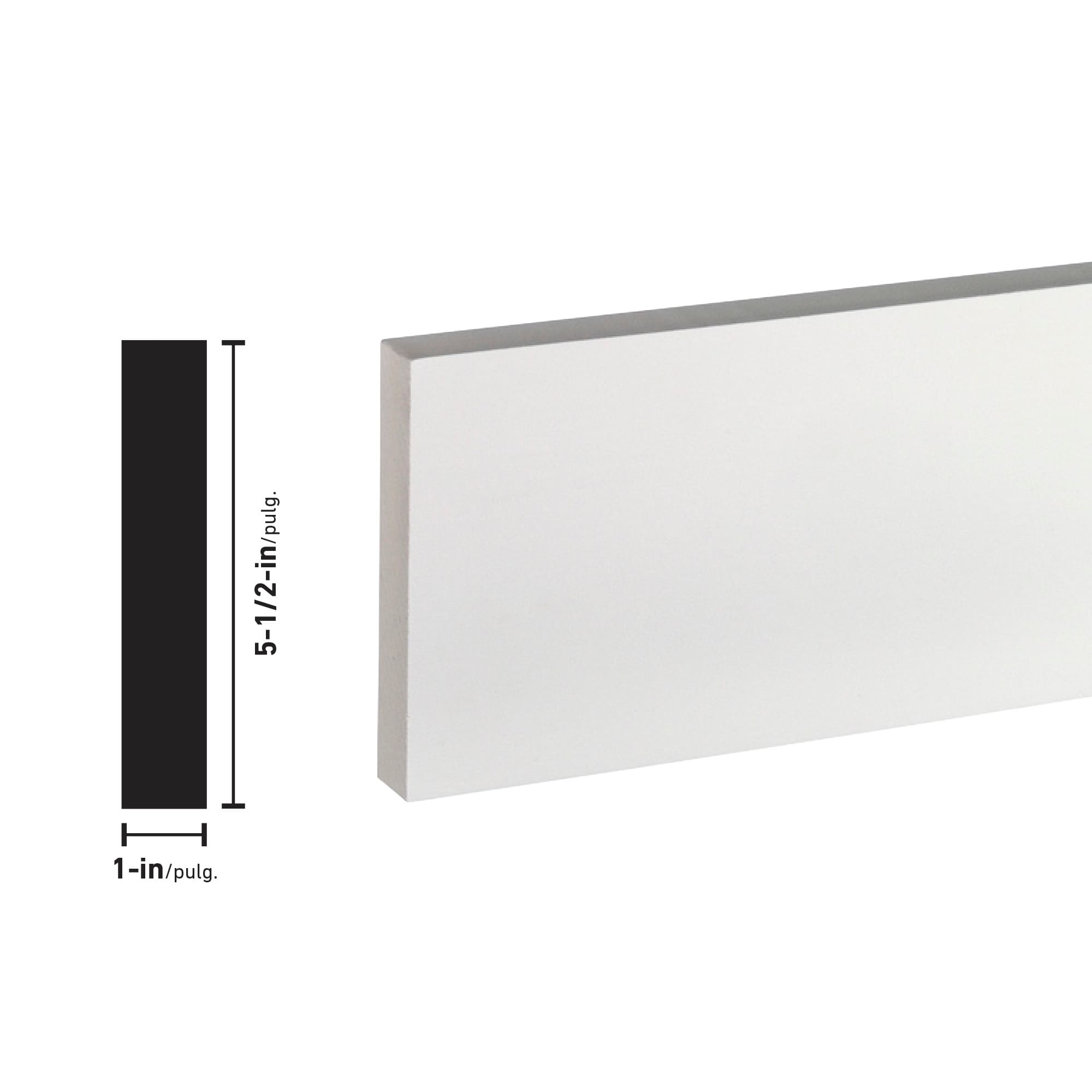 AZEK 1-in X 5-1/2-in X 12-ft S4S PVC Trim Board In The PVC Trim Boards ...