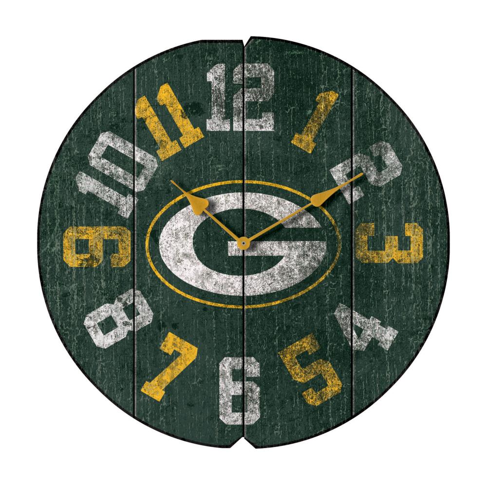 Green Bay Packers Spray Painted Wall Clock 