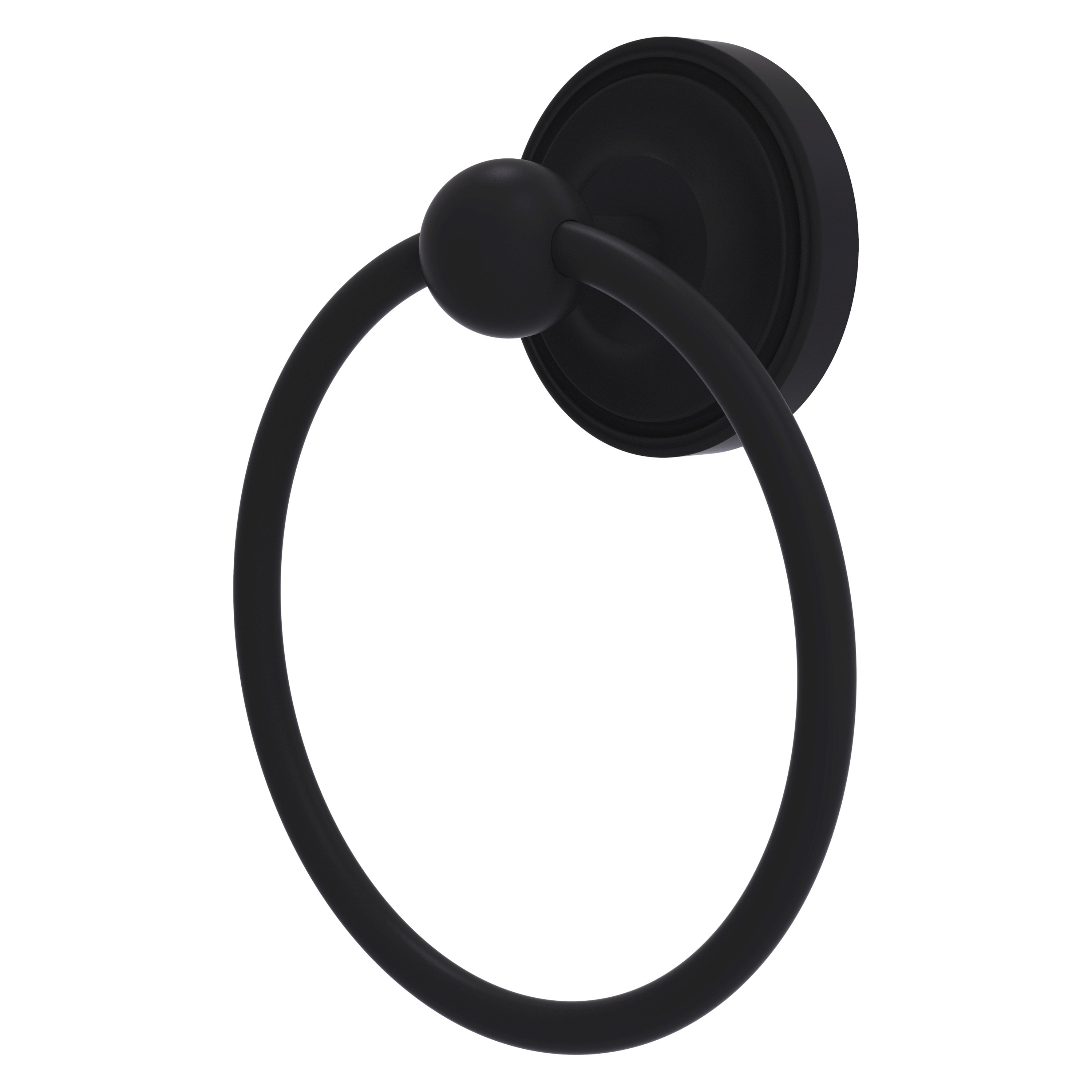 Allied Brass PR-16-BKM Prestige Regal Matte Black Wall mount Single Towel Ring