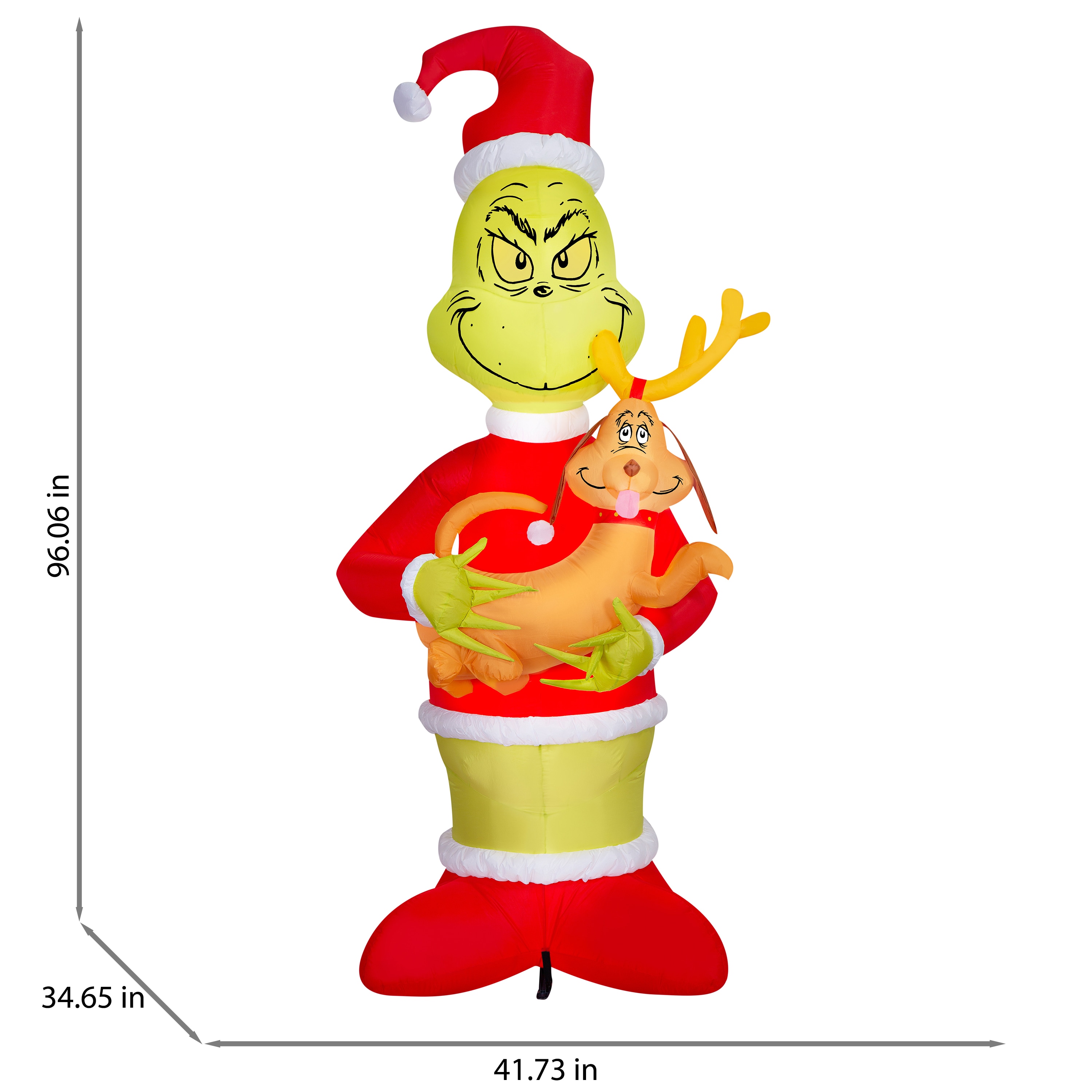 Grinch 8-ft LED Dr Seuss Grinch & Max Christmas Inflatable 883689 at ...