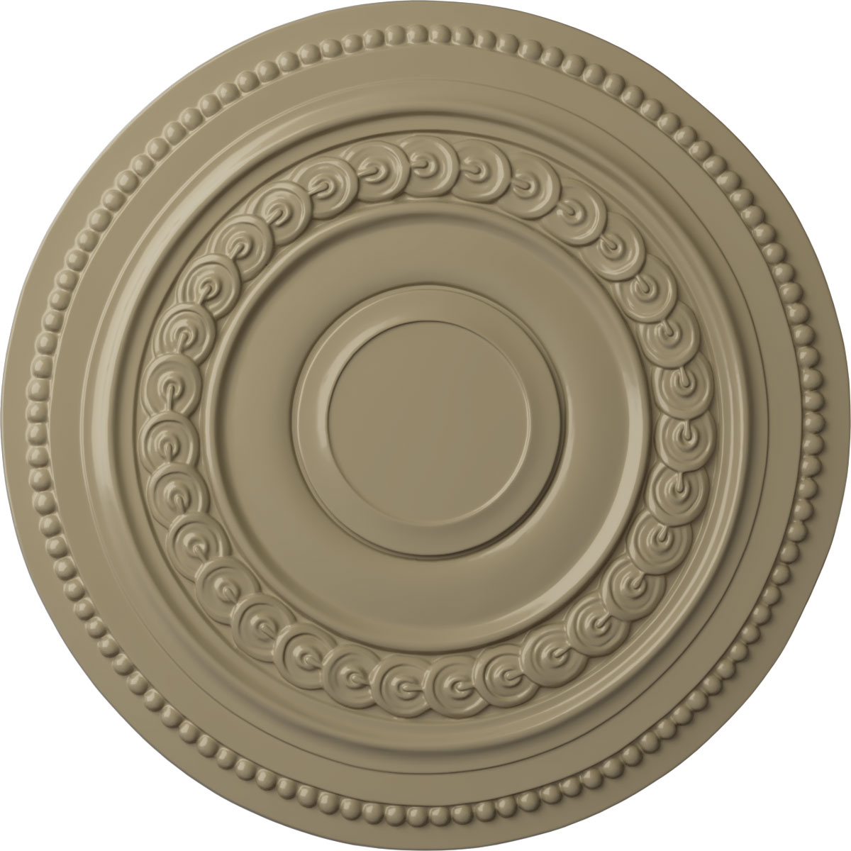 Ekena Millwork CM18OLGDF Oldham 18-in W x 18-in L Painted Gobi Desert Polyurethane Whole Ceiling Medallion