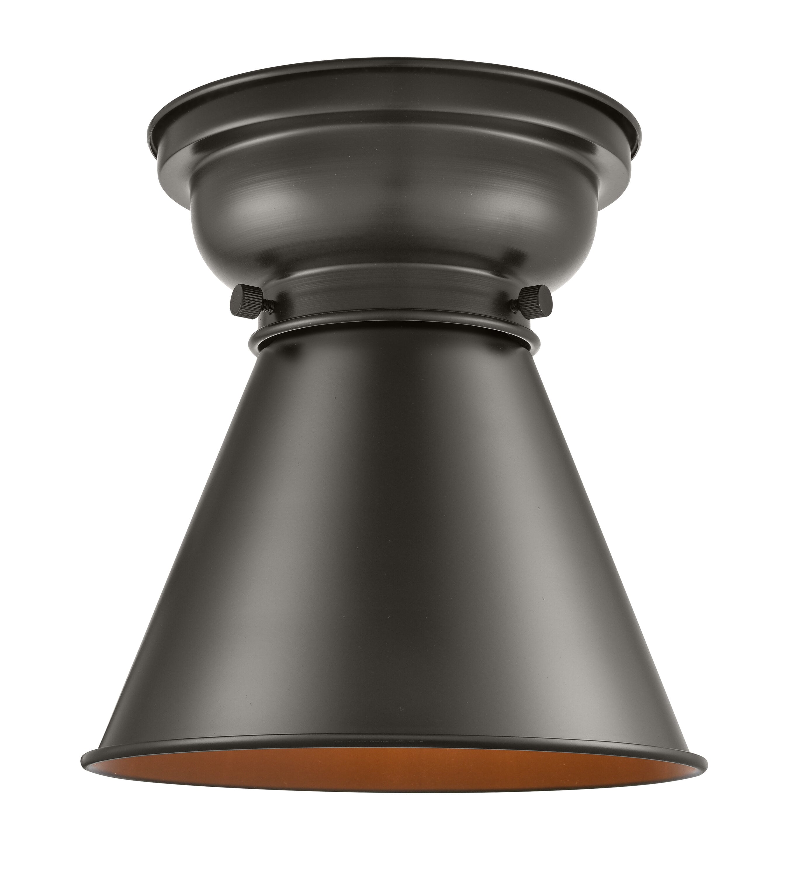 Appalachian 1-Light Oil-Rubbed Bronze Flush Mount Light | - Innovations Lighting 623-1F-OB-M13-OB