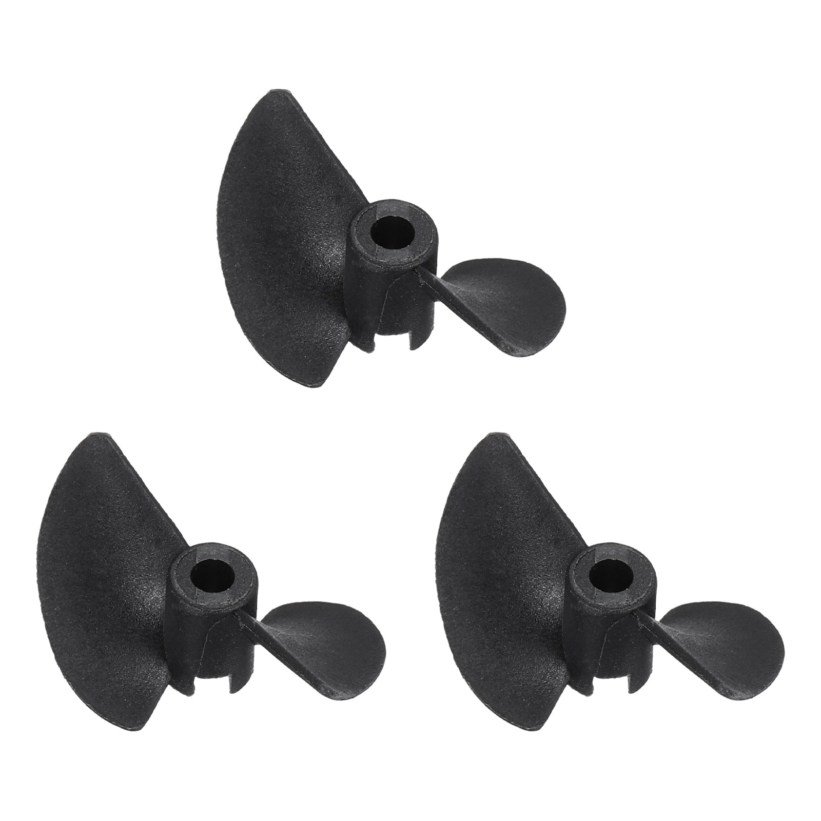 Unique Bargains 3pcs RC Boat Propeller 2 Blades Propellers 3.17mm Hole Dia 30mm OD 40mm Pitch CW Clockwise Rotating Drill Propeller for RC Boat DIY Ship Model Black