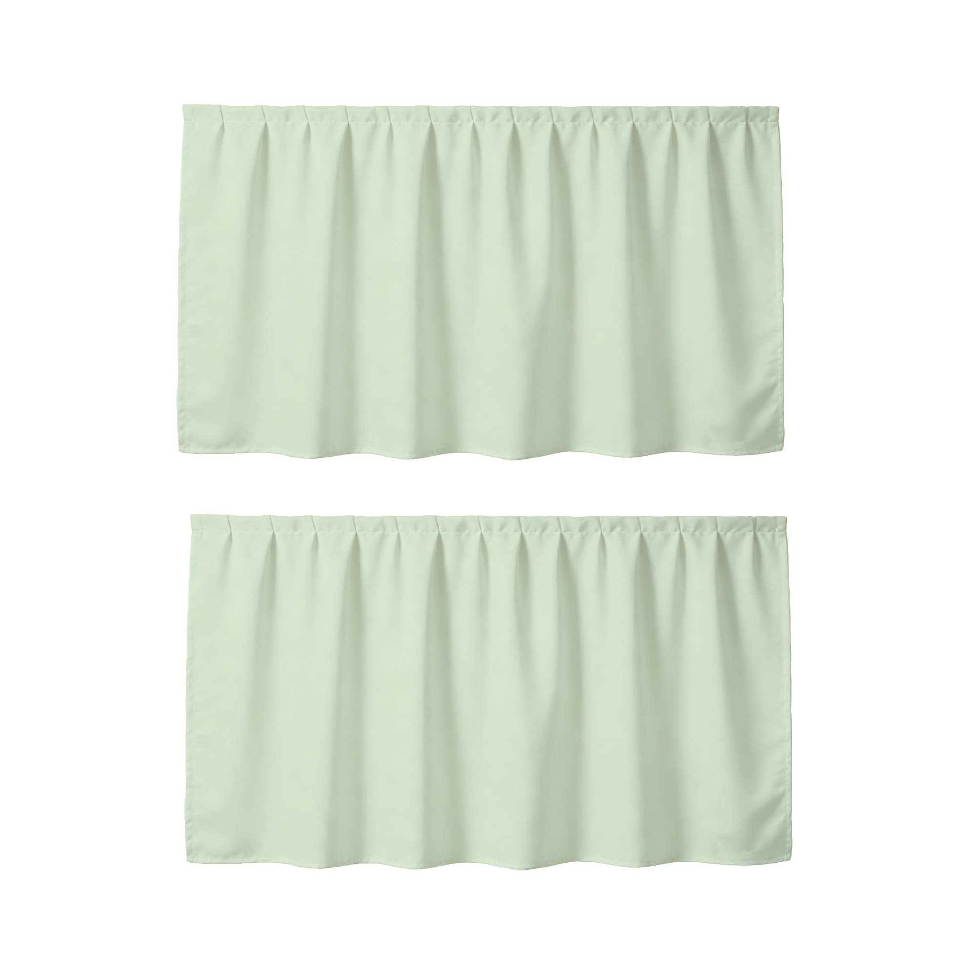 Eleshine 55 x 32 Inch Dust Proof Privacy Drape Under-Sink Skirt Curtain Green(2-Pack)