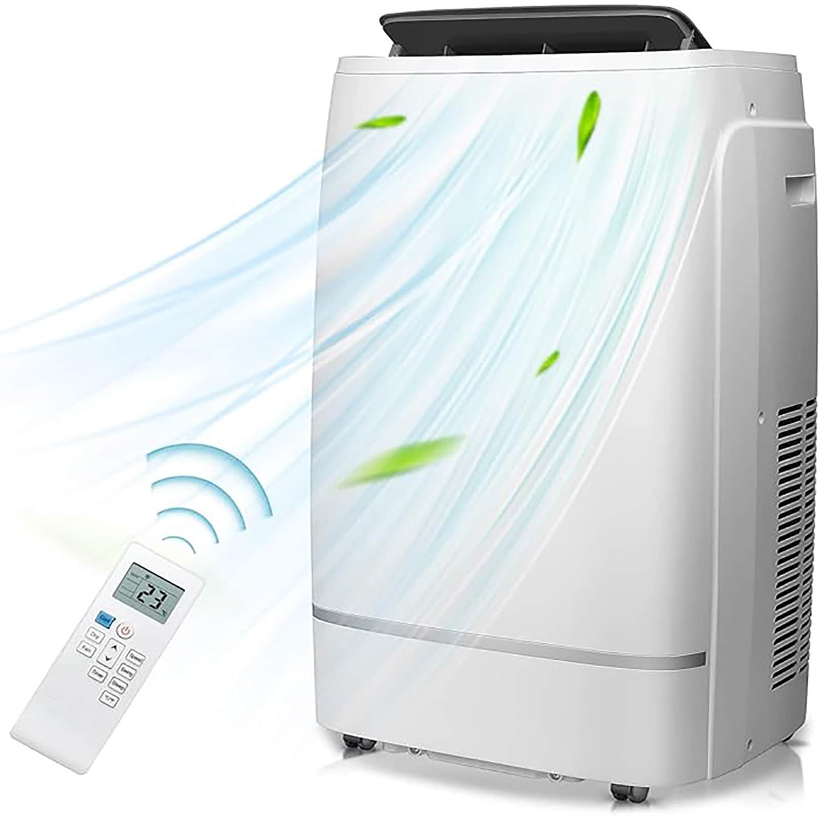 COWSAR LSA4215AC13K 9100 BTU DOE 115-Volt White Vented Portable Air Conditioner Remote Control Included 440-sq ft -Cooling