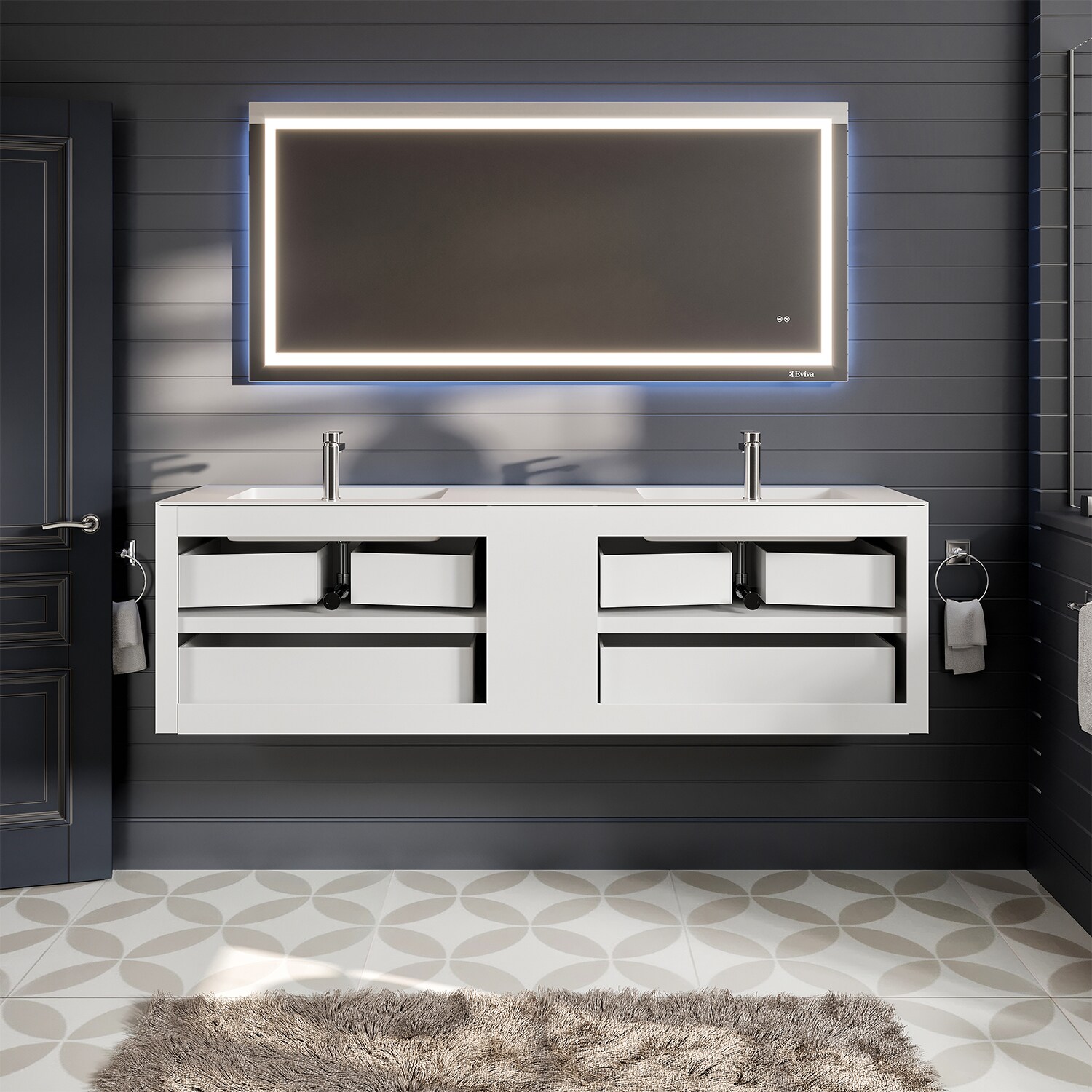 Eviva EVVN777-75GOK-WH Bath-Vanity-Combo - View #6