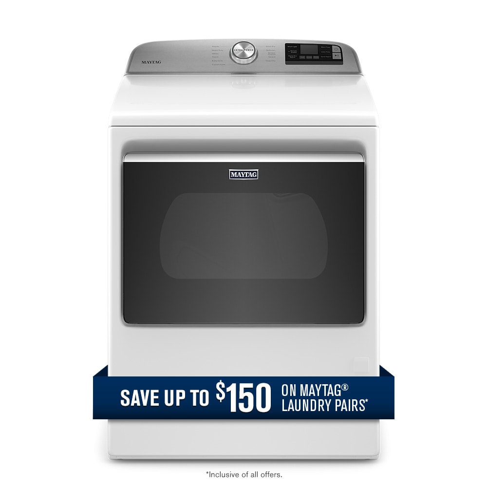 Maytag MGD8630HW 7.3 Cu. Ft. Smart Front Load Gas Dryer with Extra Power  and Advanced Moisture Sensing, Furniture and ApplianceMart