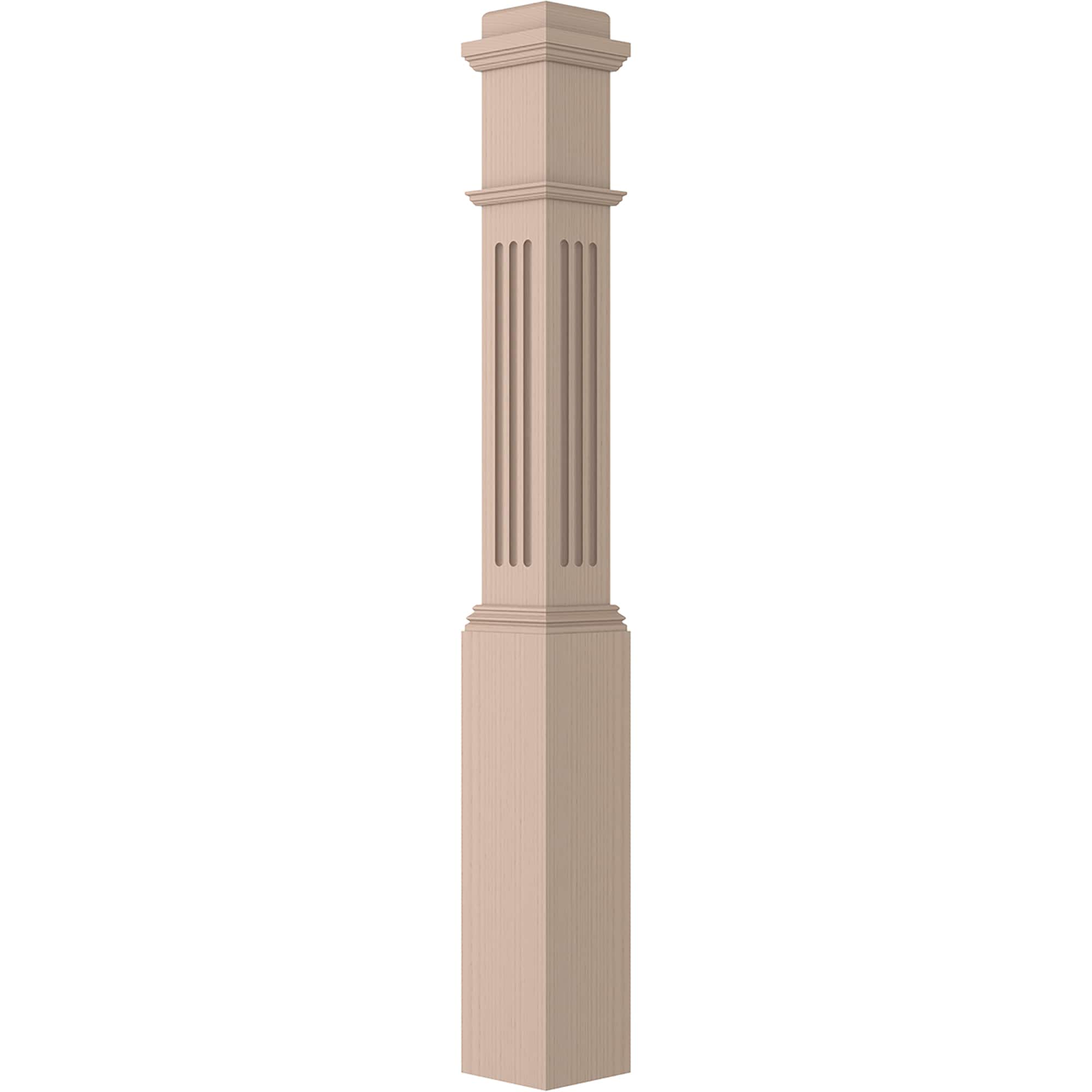 L.J. Smith Stair Systems LJF-4091-M 6.25-in x 55-in Unfinished Maple Universal Stair Newel Post