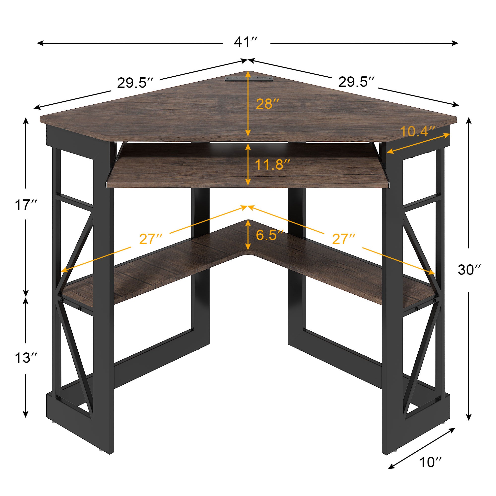 Vecelo LOE-XJM-CD03-BRN-UP desks - View #3