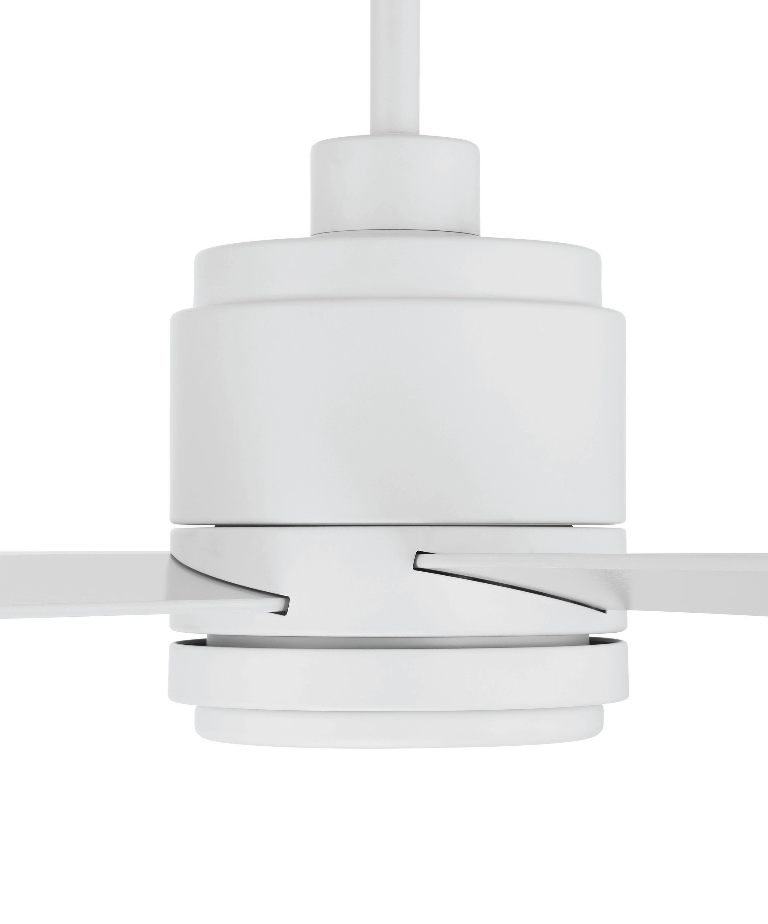 White 52" Modern Ceiling Fan with LED Light Kit