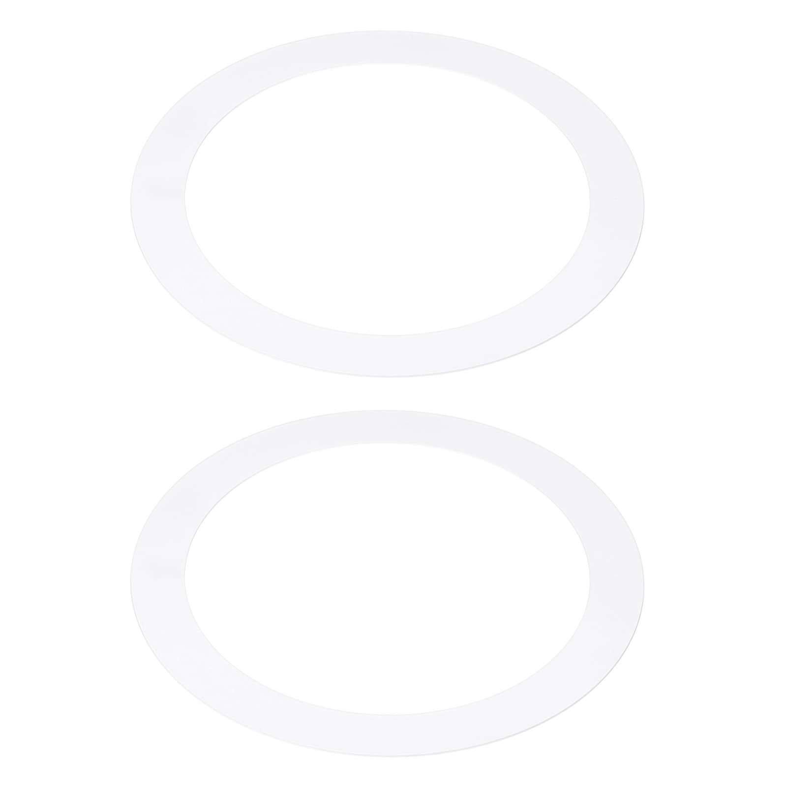 PATIKIL 2 Packs 5.91 Inch ID 8.07 Inch OD Goof Rings for Recessed Light Matte White Goof Metal Trim Ring Lighting Fixture for Ceiling Wall Recessed Can Downlights