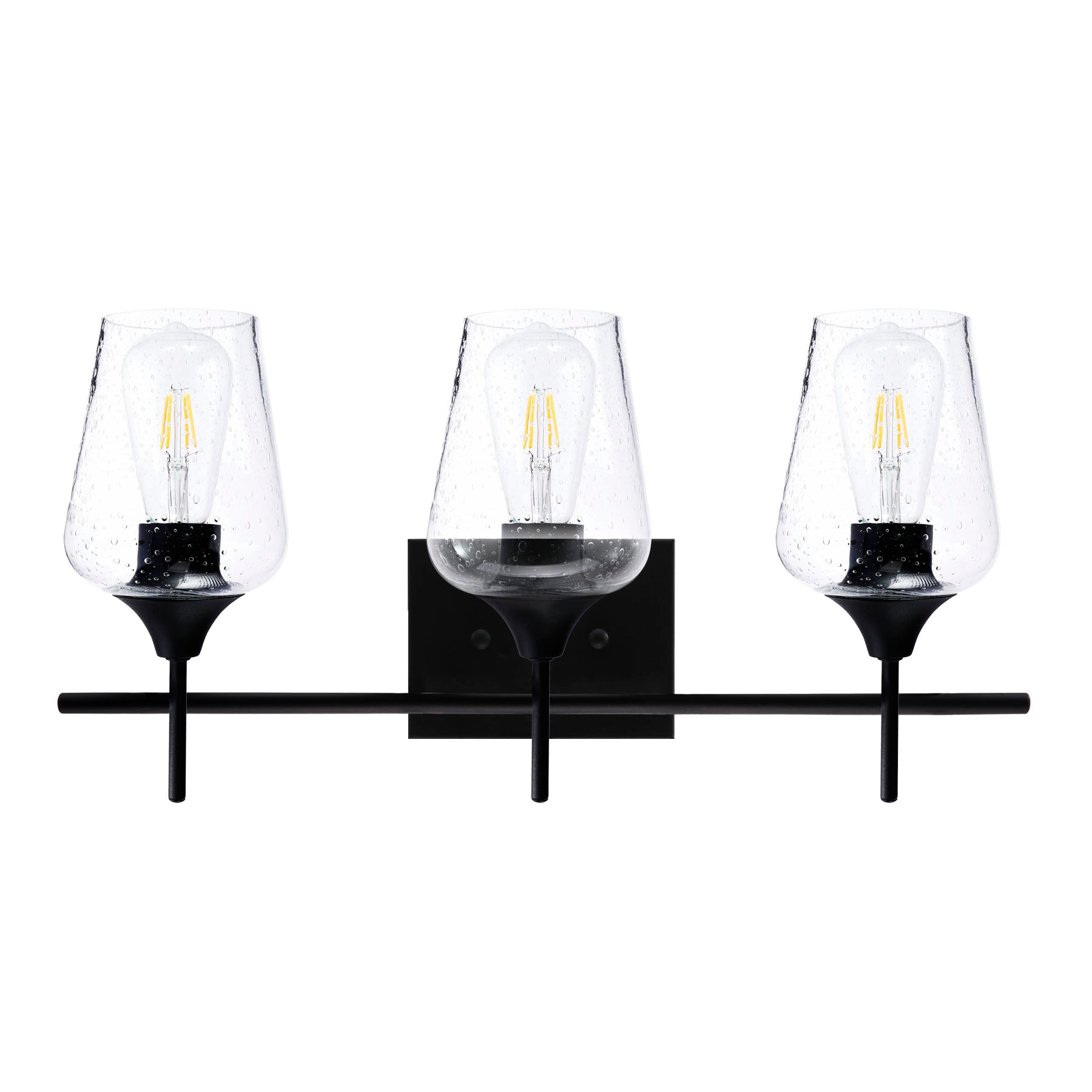 CO-Z HCF-2803-11 7.2-in 3 -Light Matte Black Modern/contemporary Vanity light