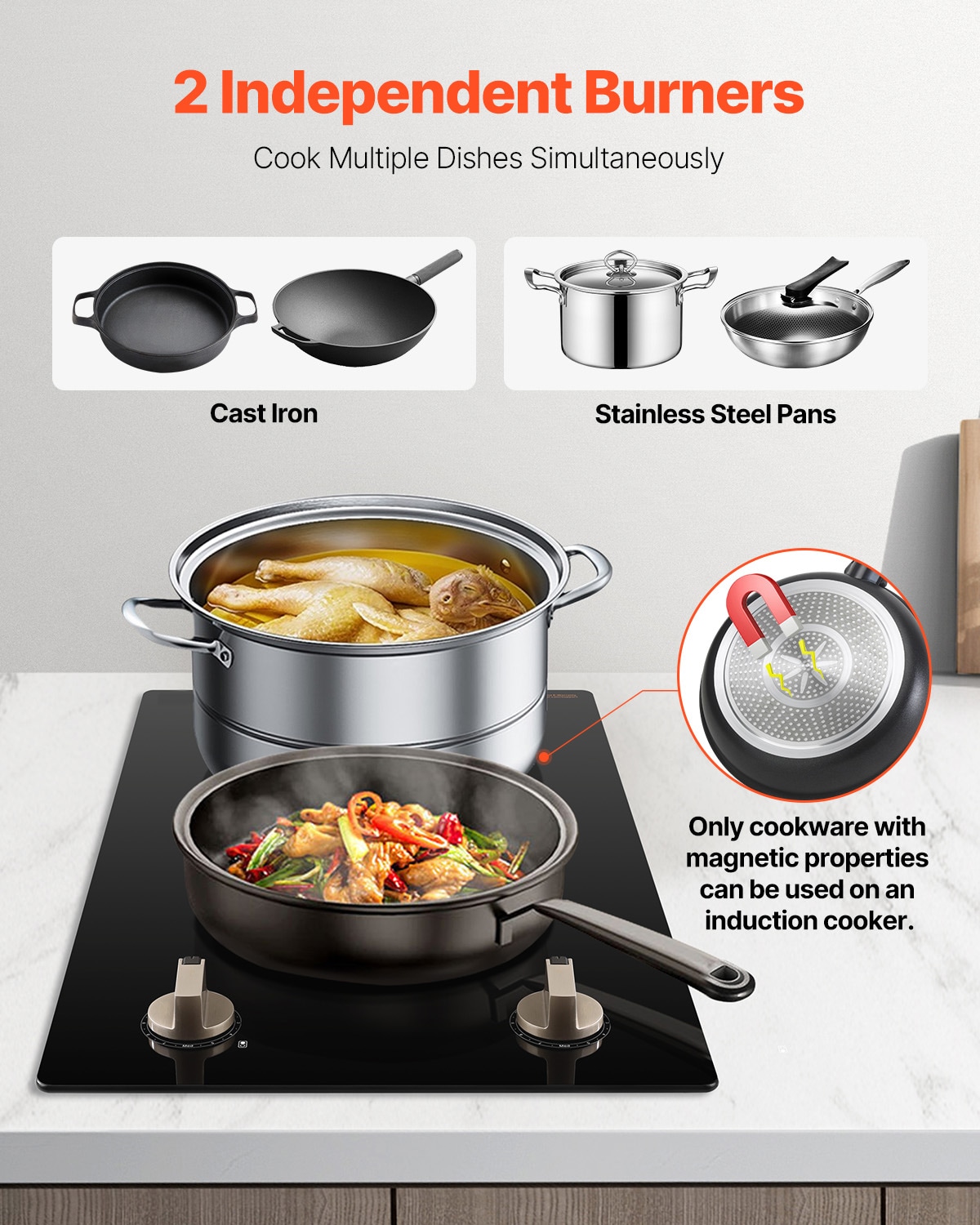 VEVOR NQDCL2GXN180ACCVAV1 Induction-Cooktops - View #4