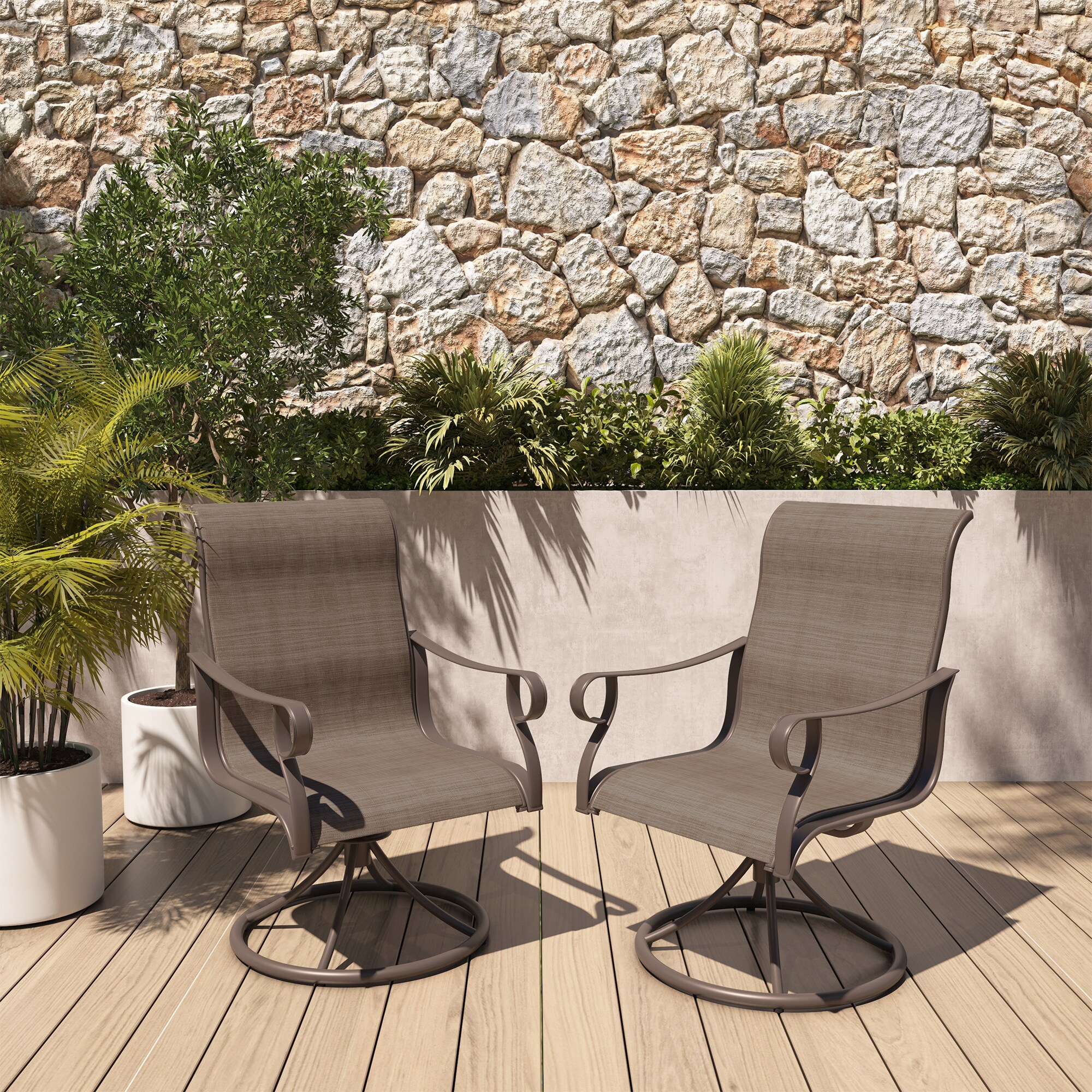 Clihome CL-SLZYC01-BR Patio-Chairs - View #2