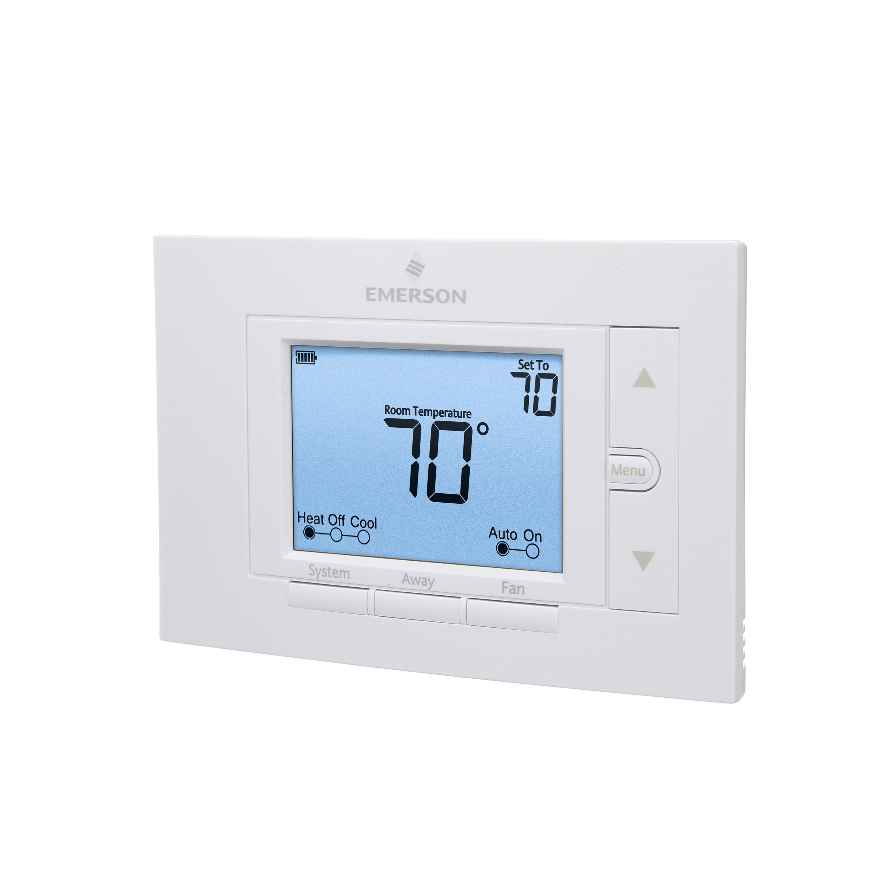 Emerson White Digital Non-Programmable Thermostat with Backlit Display