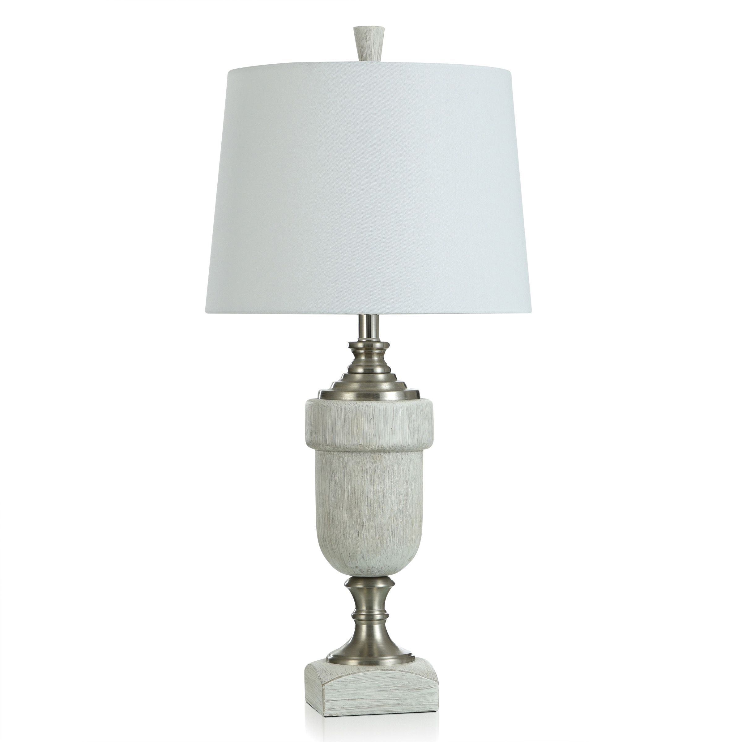 StyleCraft Home Collection L332020DS Textured Gold, Brushed Gold, Tan, Oatmeal 3-way Table Lamp with Linen Shade