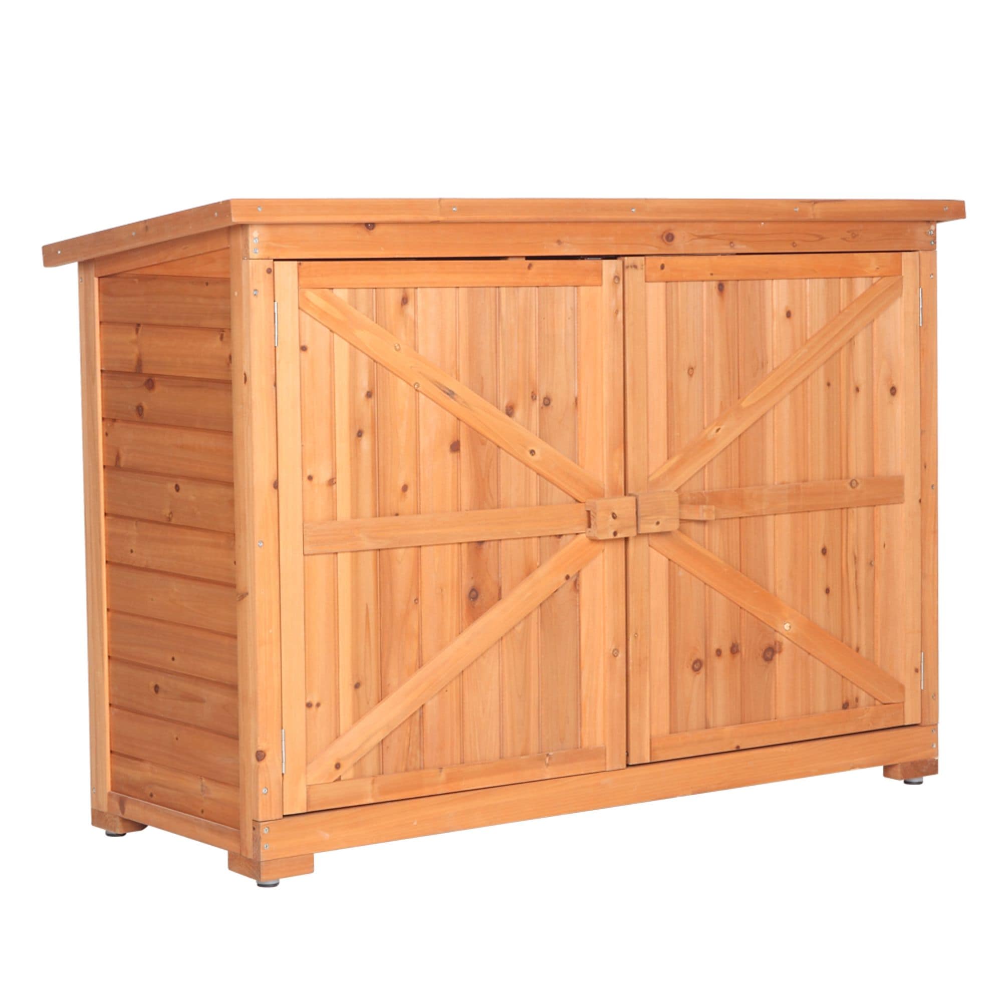 Winado -  50 in.W x 35 in.H Solid Wood Lean-To Tool Storage Deck Box